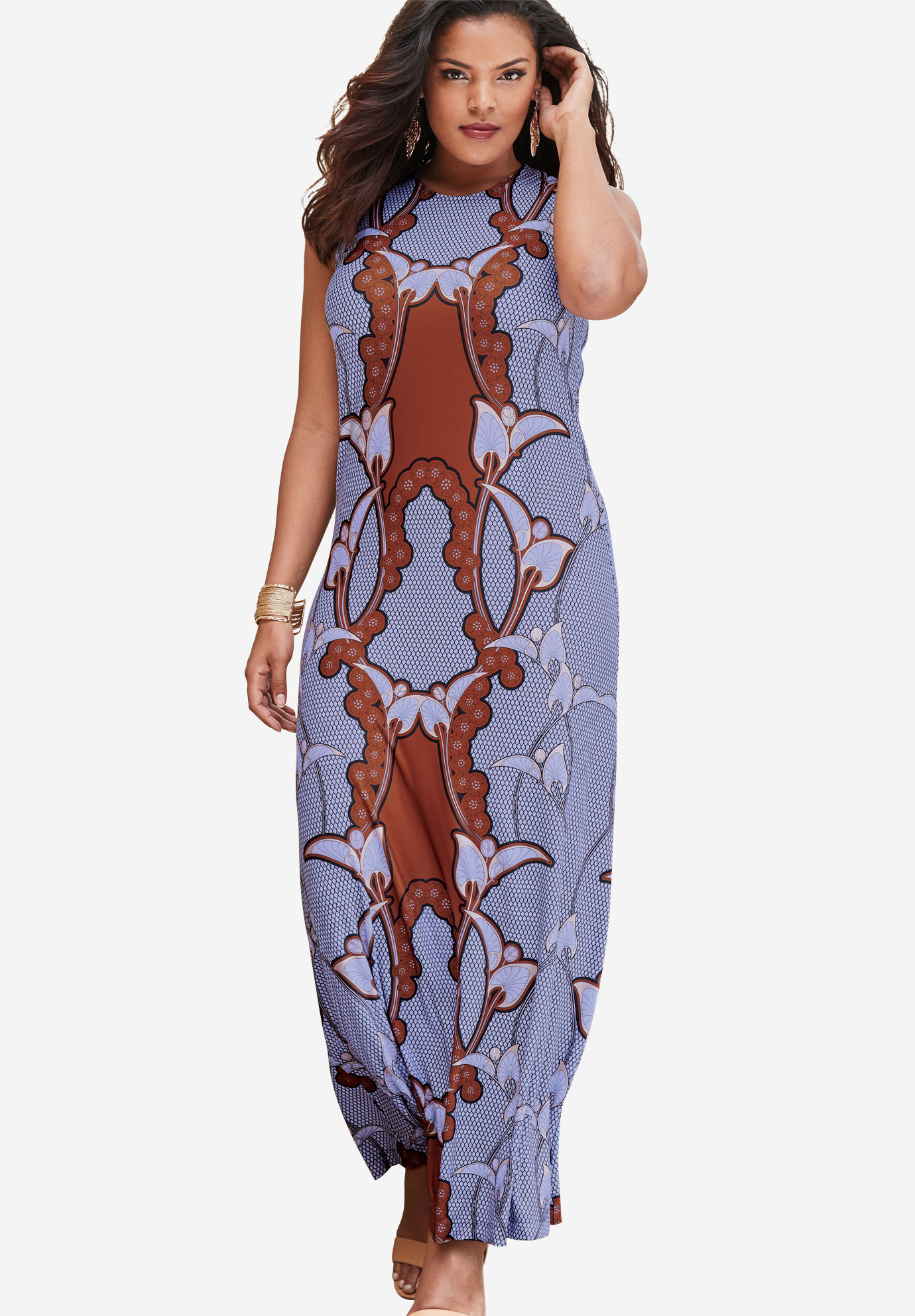Print Maxi Dress | Plus Size Dresses | Roaman's