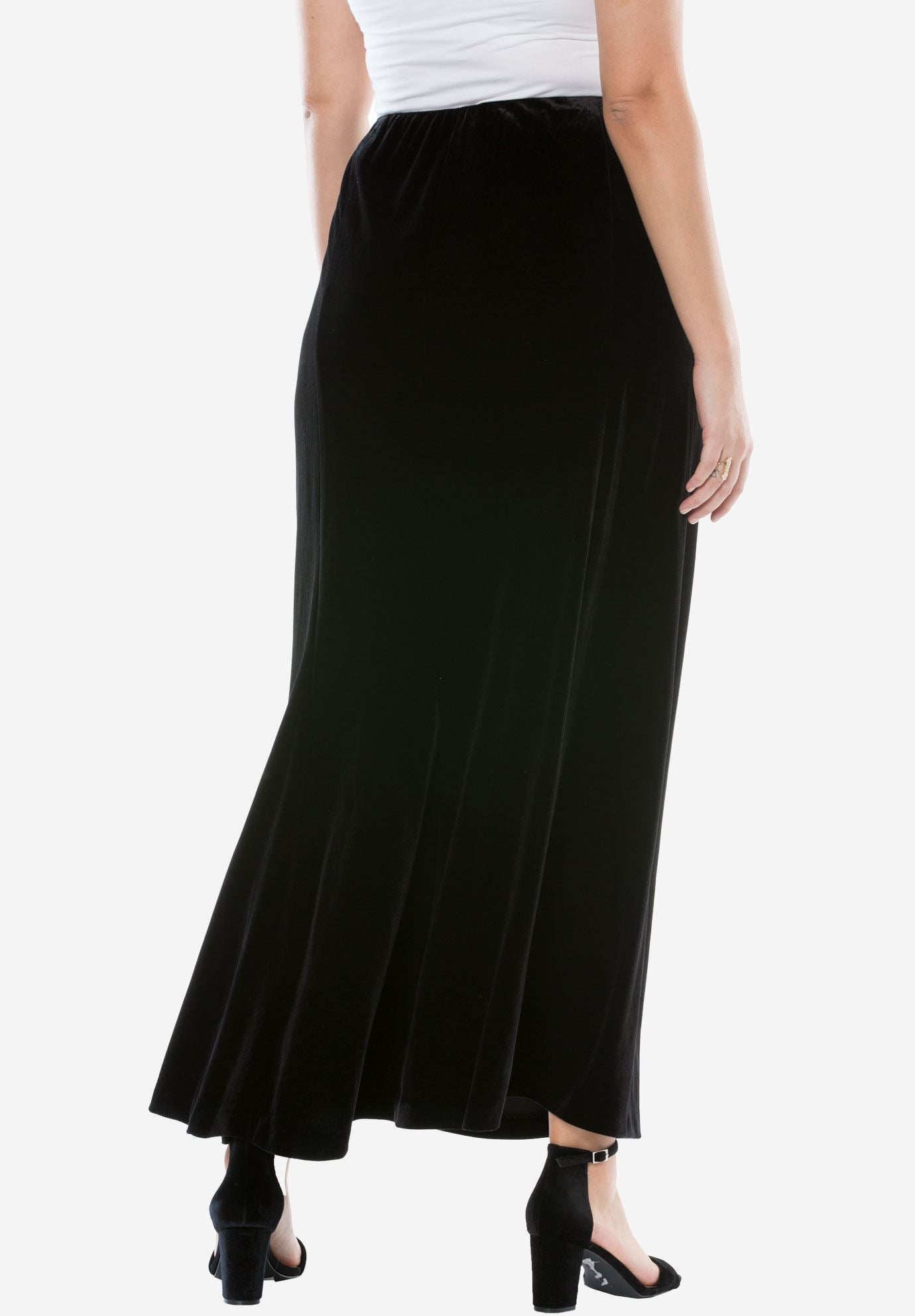 alex evenings velvet skirt