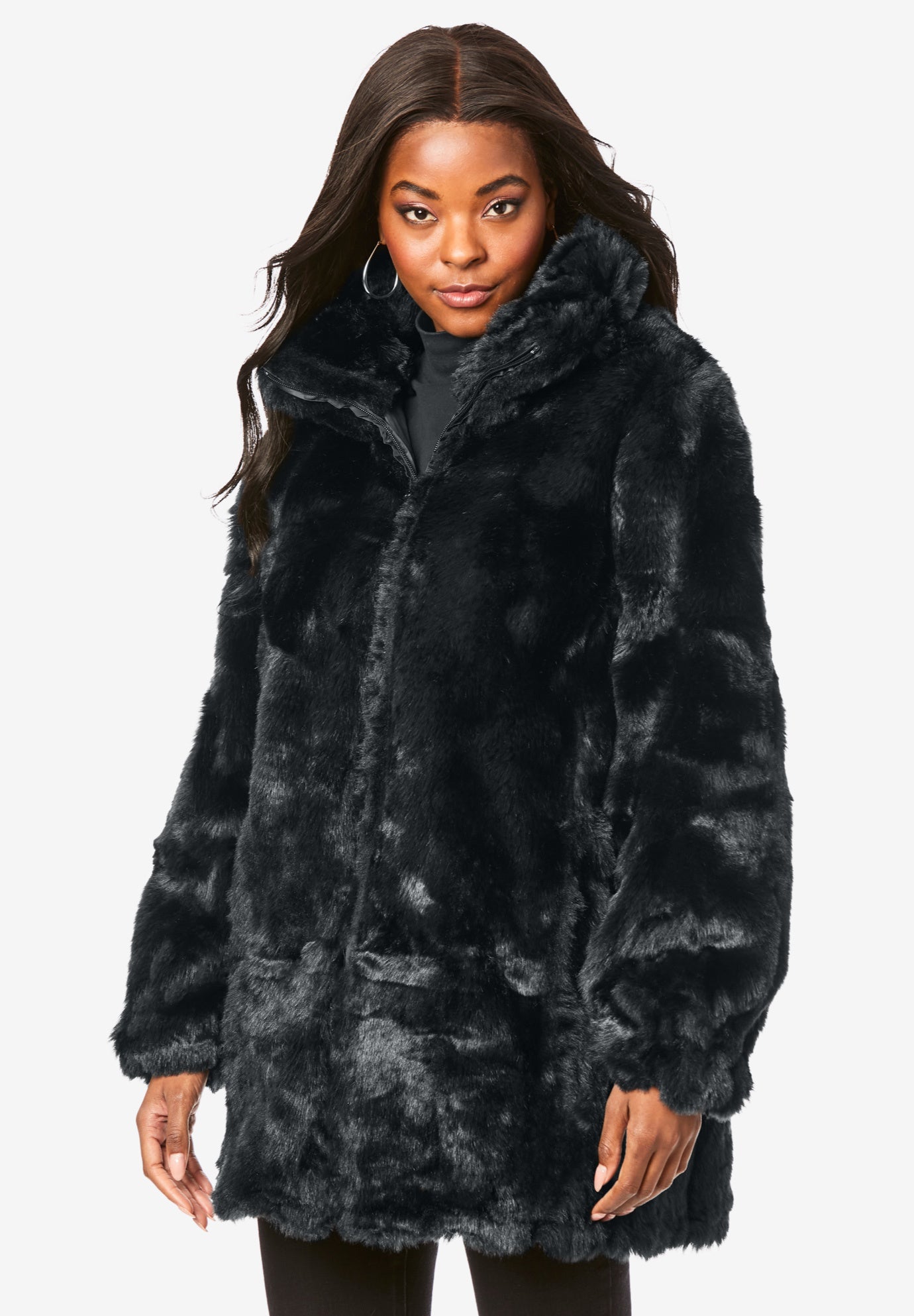 Roamans faux fur coat 2025