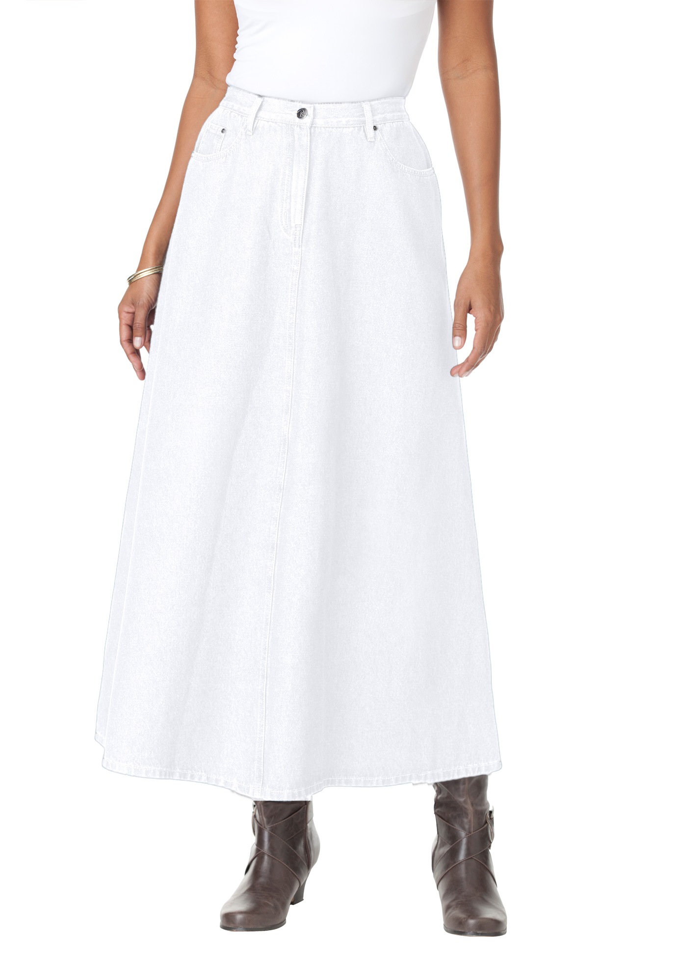 Denim A-line Skirt | Plus Size Skirts | Roaman's