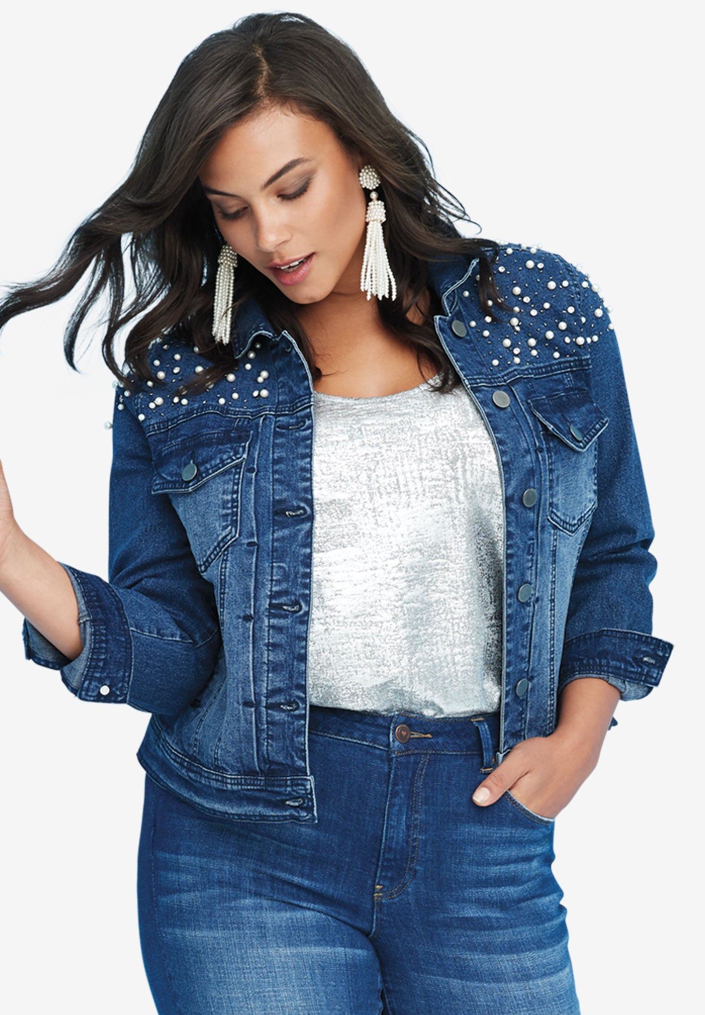 jeweled jean jacket