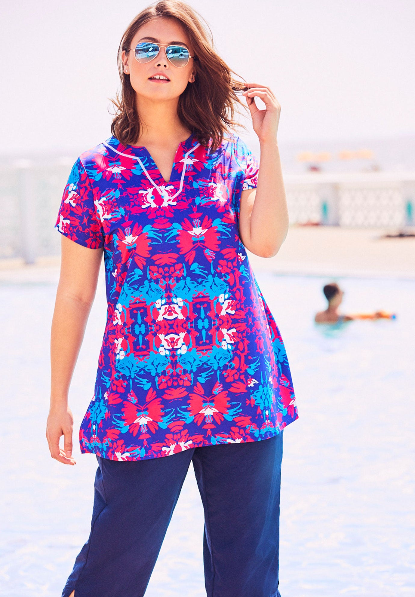 Swim Tunic Plus Size Swim Tops Roaman's