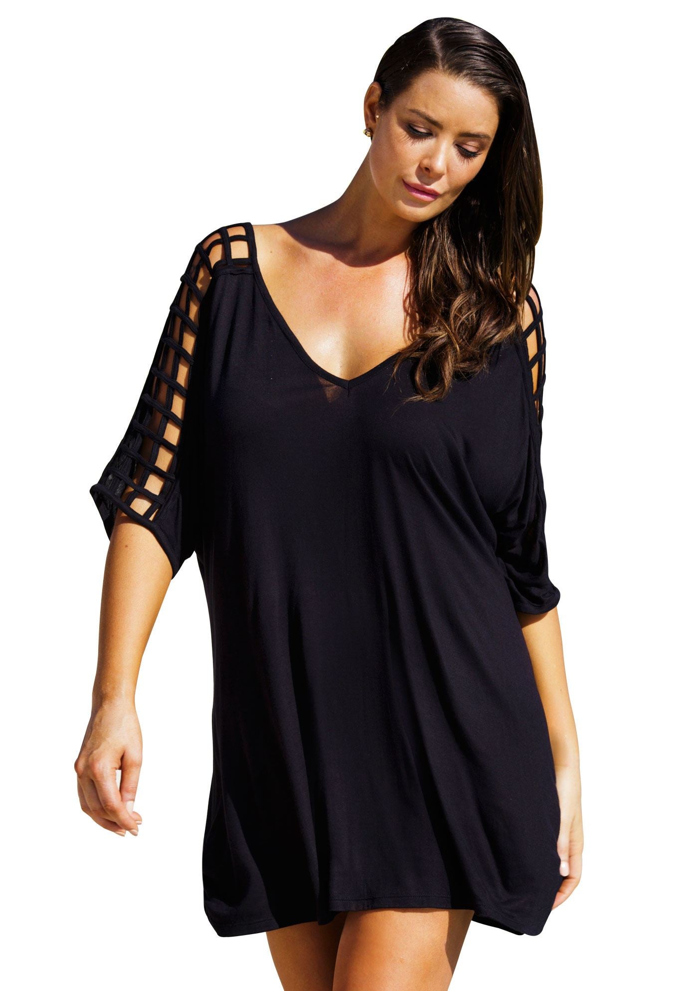 Cutout Cover Up | Plus Size Swimwear | Roaman's