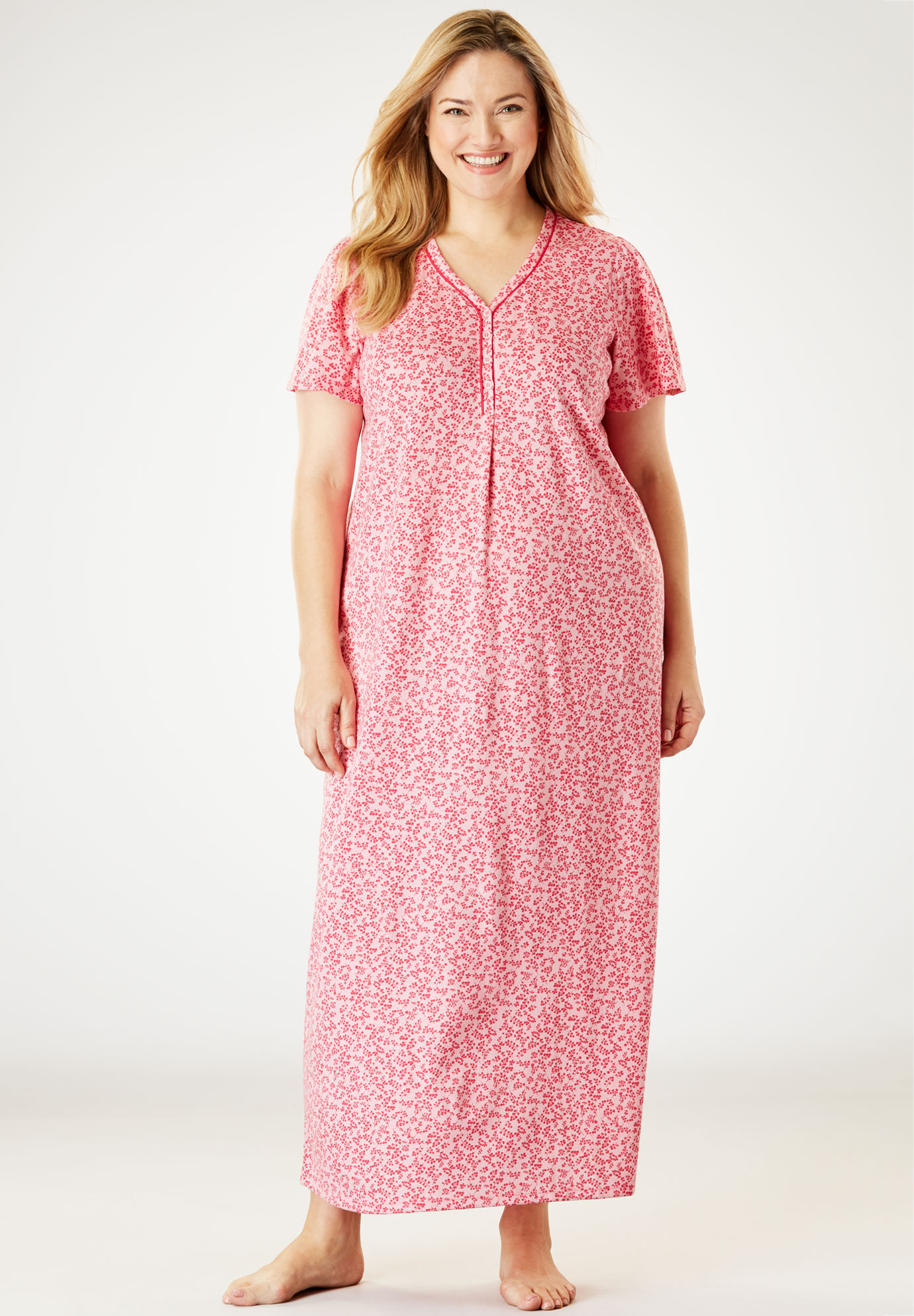 Henley Nightgown by Only Necessities®| Plus Size Sleepwear ...