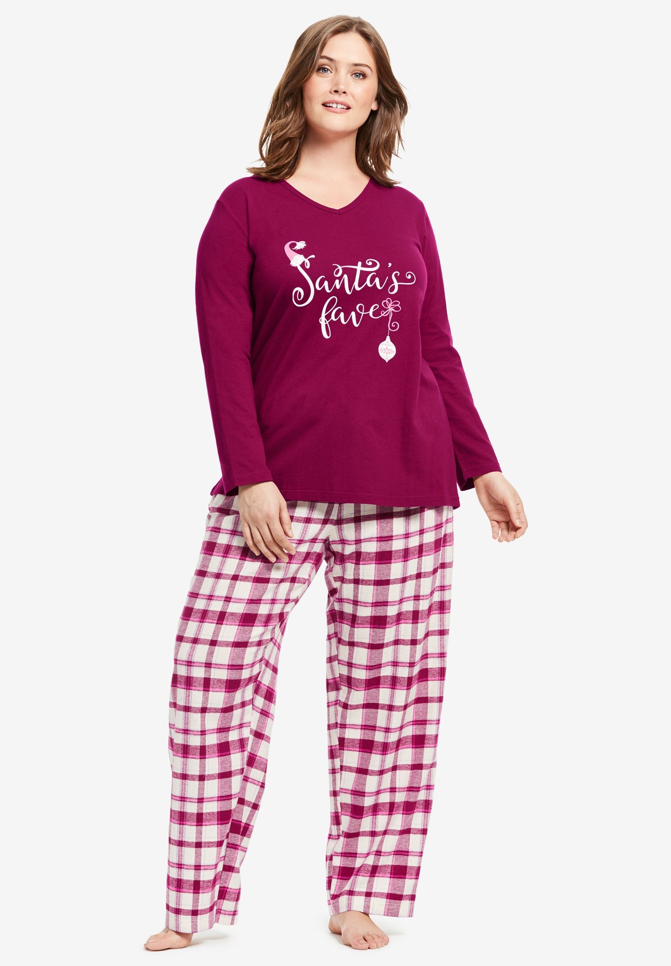 Cozy Pajama Set by Dreams & Co.® Plus Size Sleepwear Roaman's