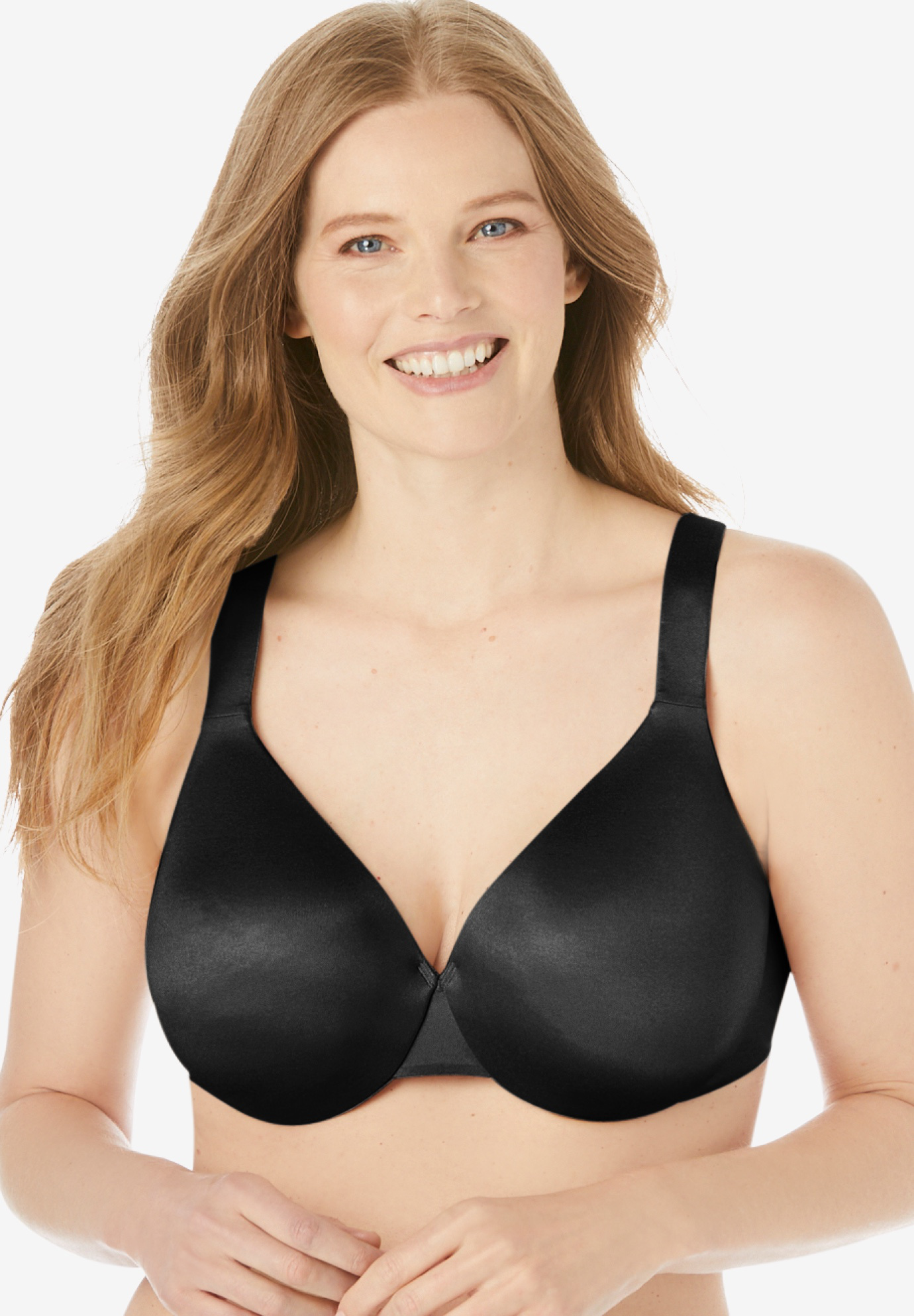 Solid Full-Coverage Smooth Underwire Bra, 