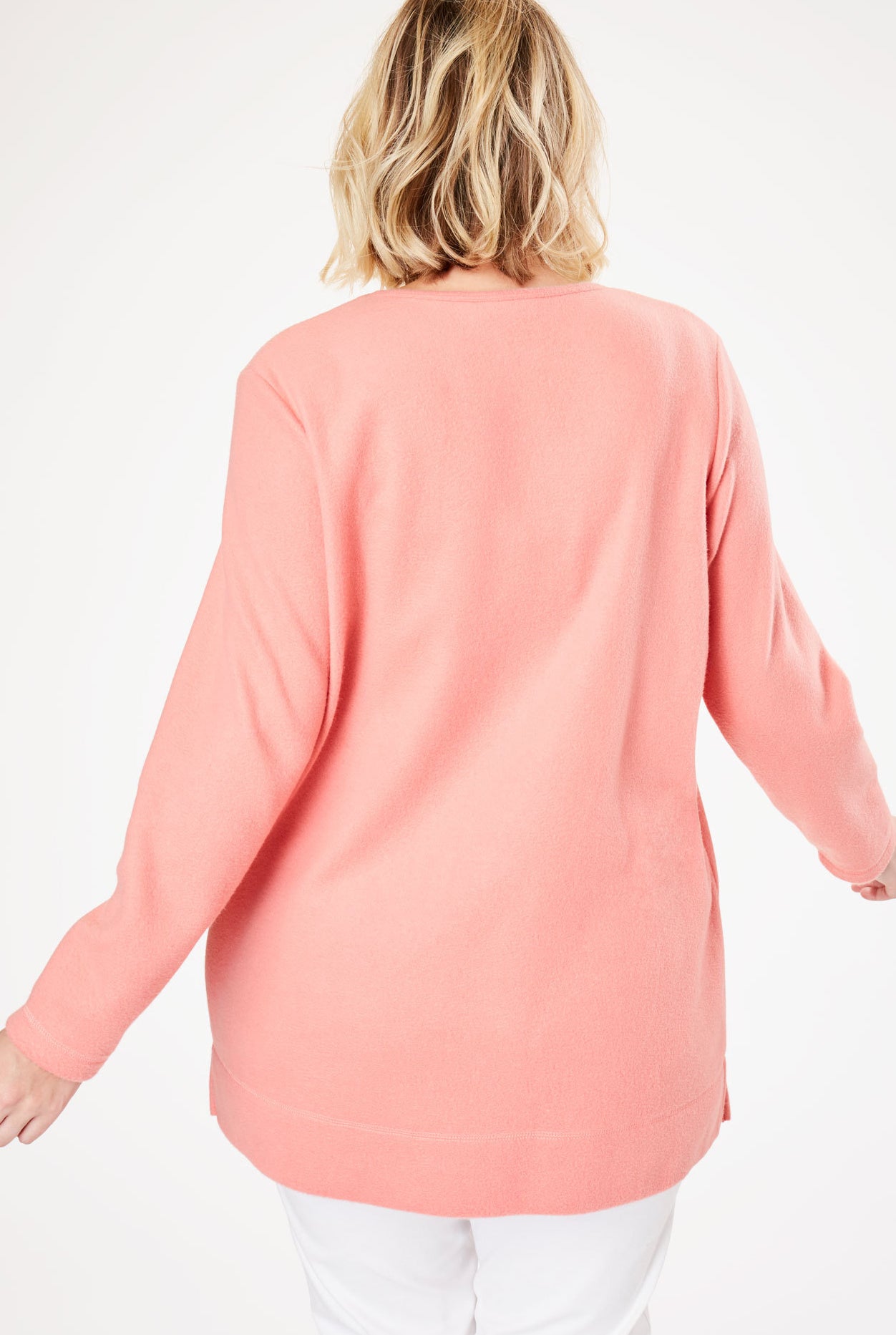 fleece tunic sweatshirt