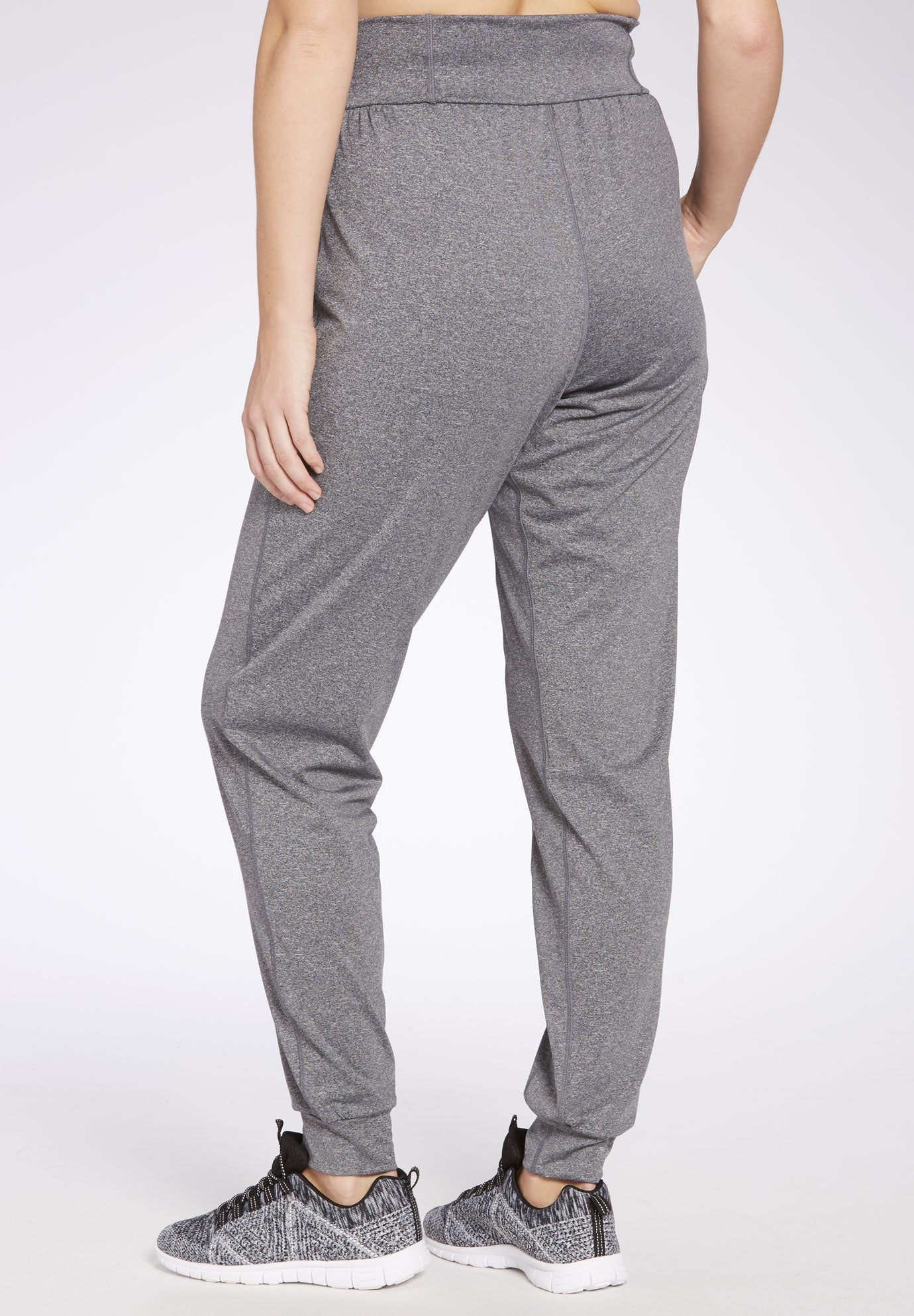 beige straight leg joggers