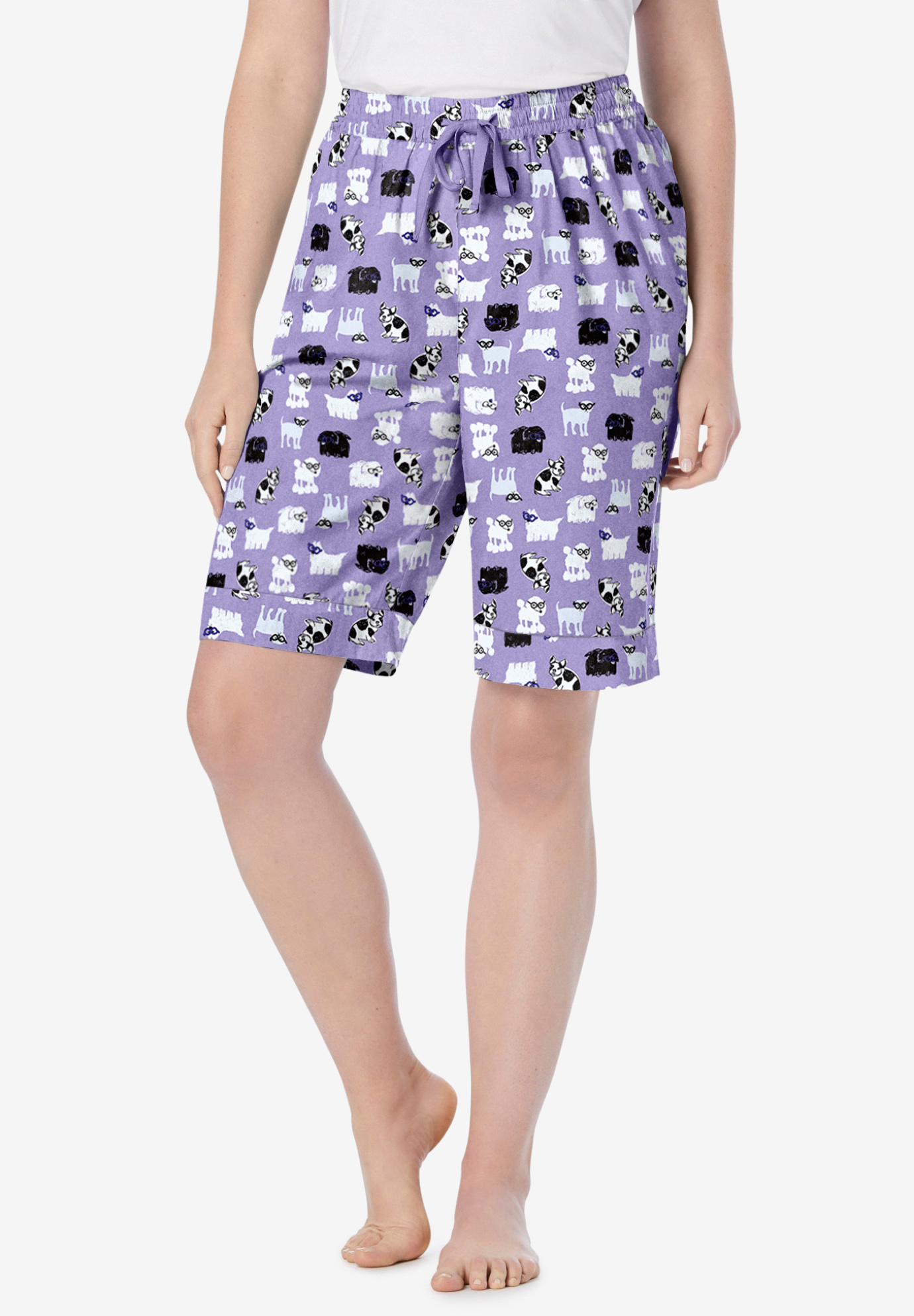 Cotton Poplin Pajama Shorts, 