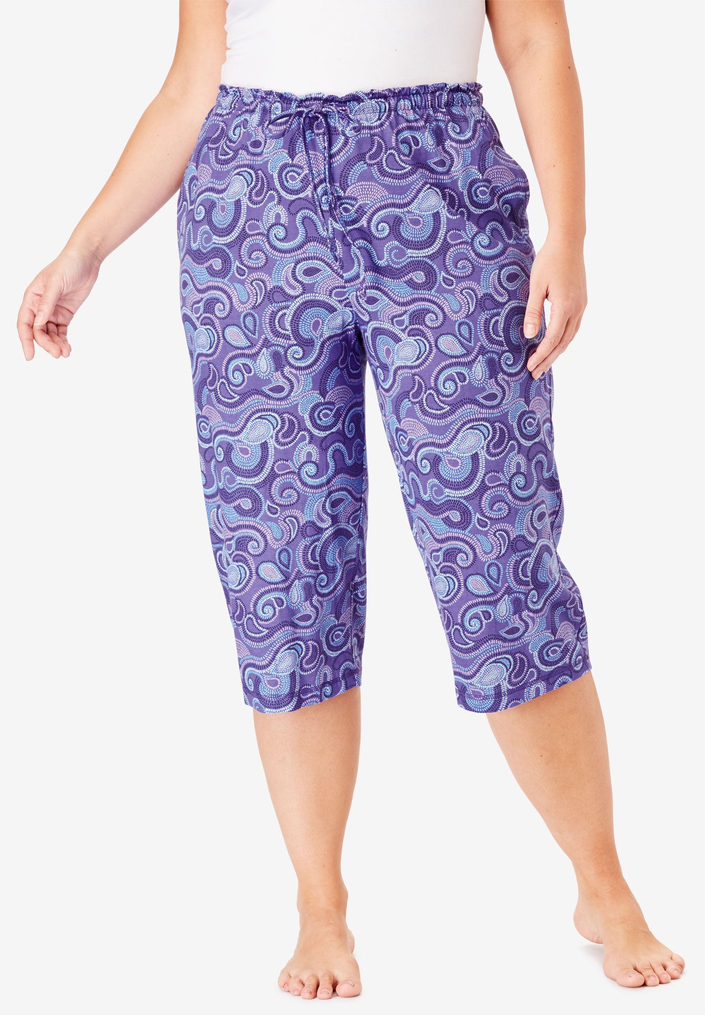 plus size sleep capris
