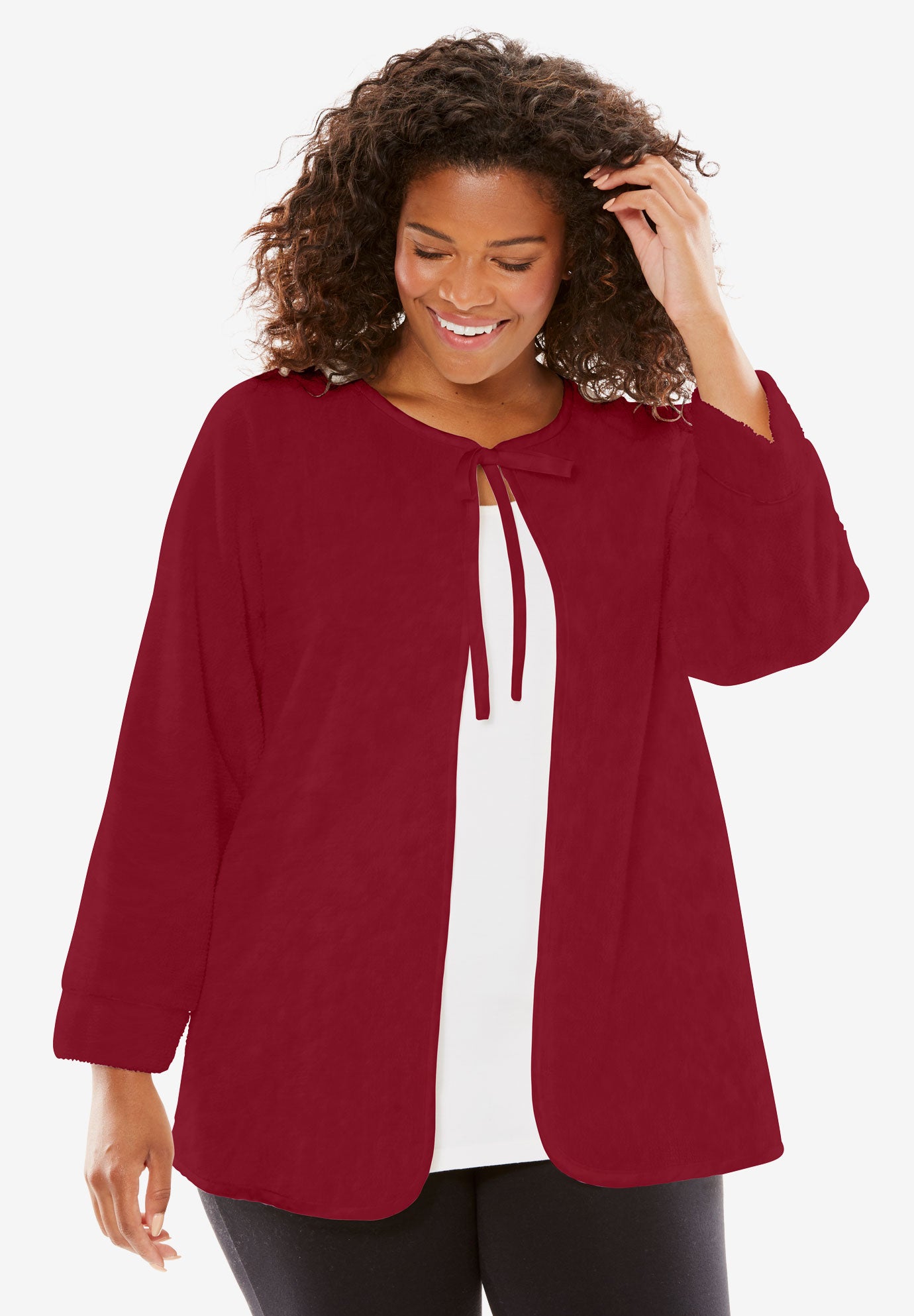 Chenille bed jacket by Only Necessities®| Plus Size ...