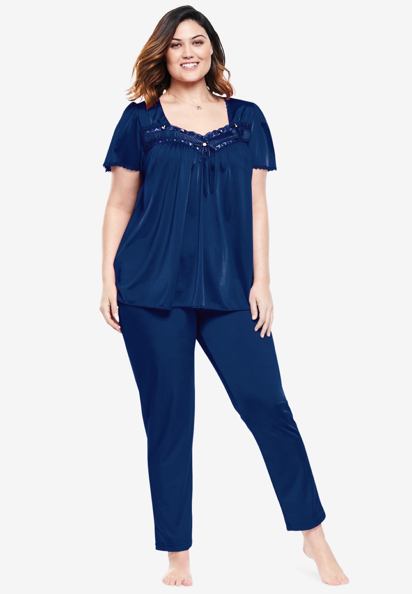 Silky 2 Piece Pj Set By Only Necessities Plus Sizepajama Sets Roaman S