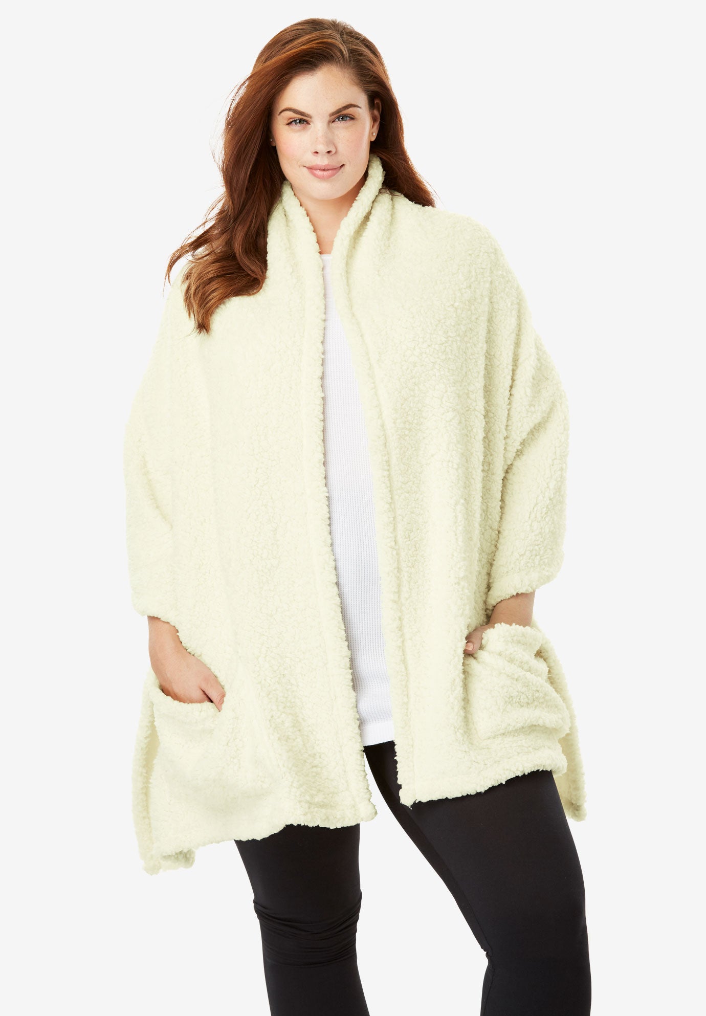 Sherpa Wrap Robe Plus Size Robes Roaman's