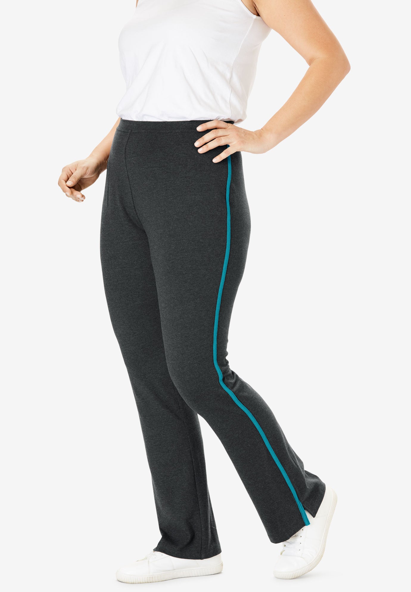 yoga pants with side stripe