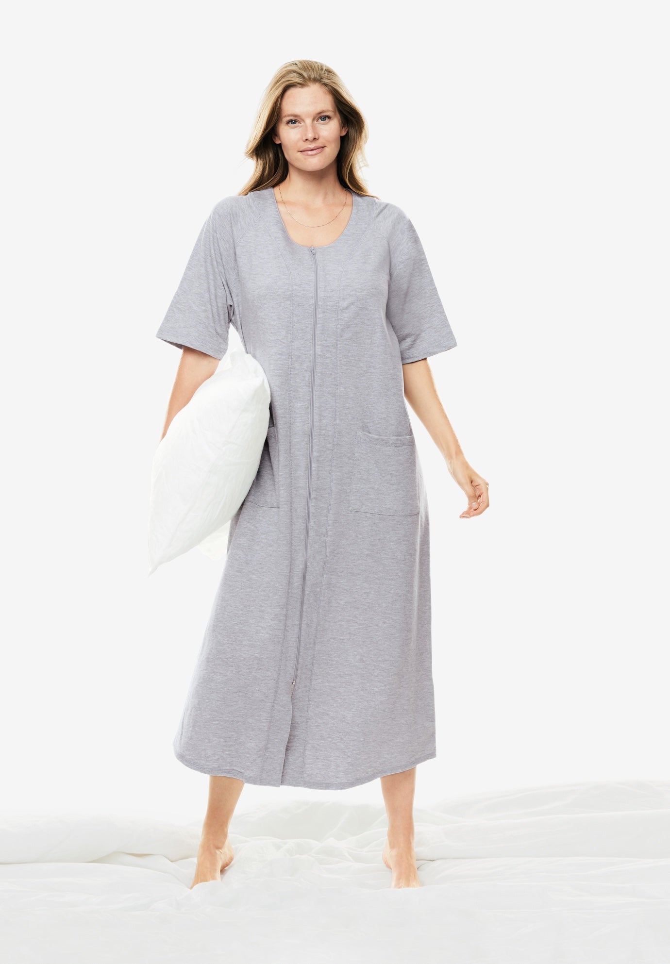 long french terry robe by dreams co plus size robes roamans plus size robes