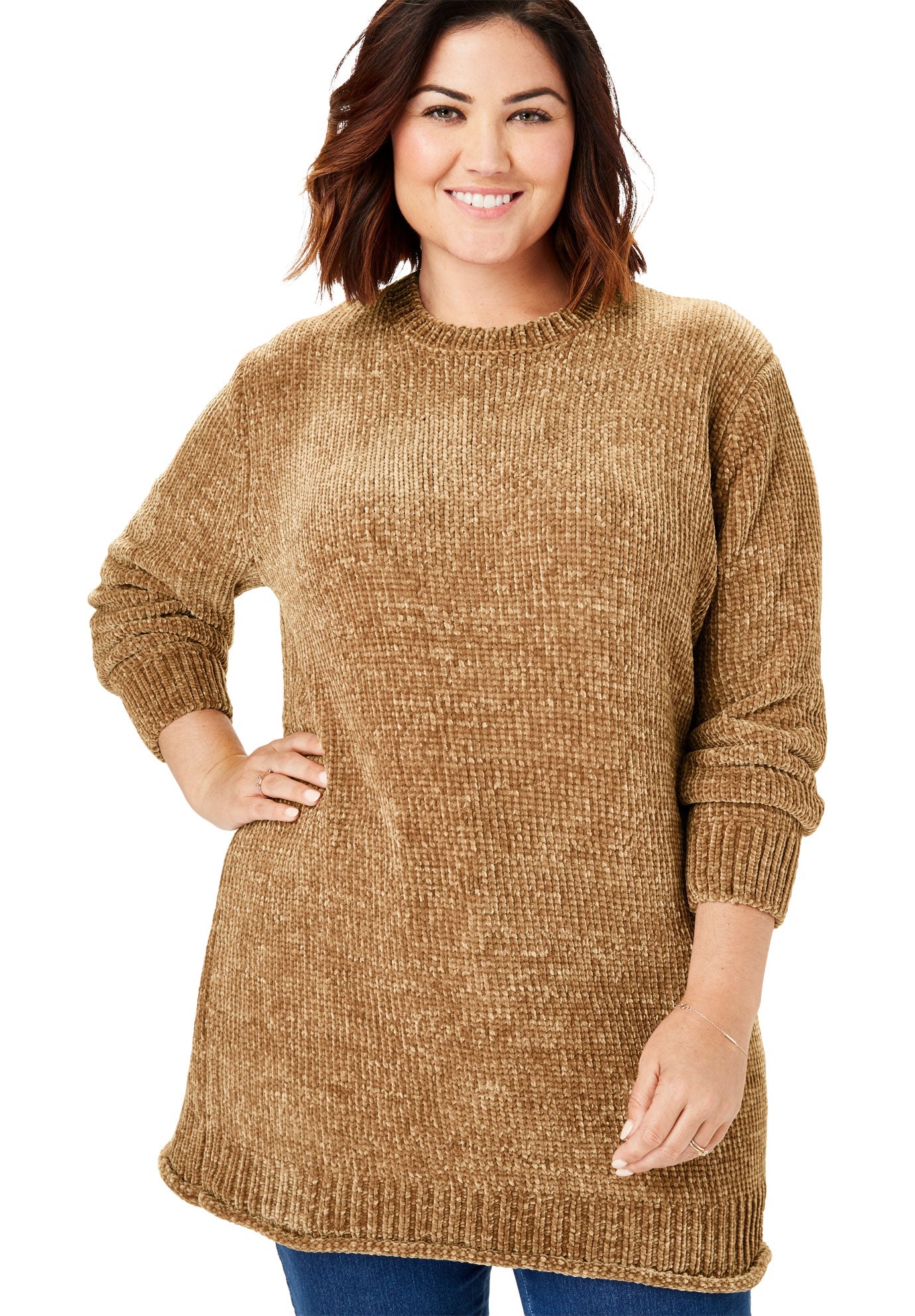 Chenille Crewneck Sweater Roaman's