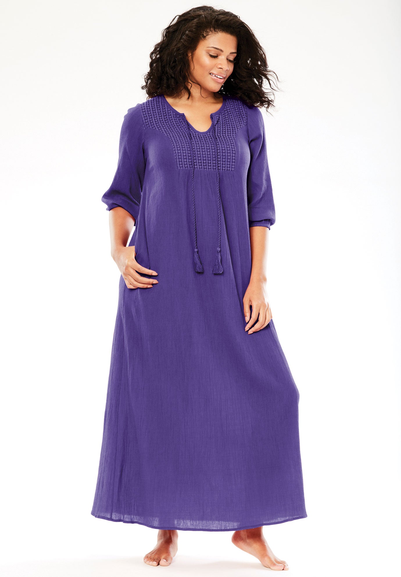 Cotton Gauze Lounger by Only Necessities® Plus Size Sleepwear Roaman's