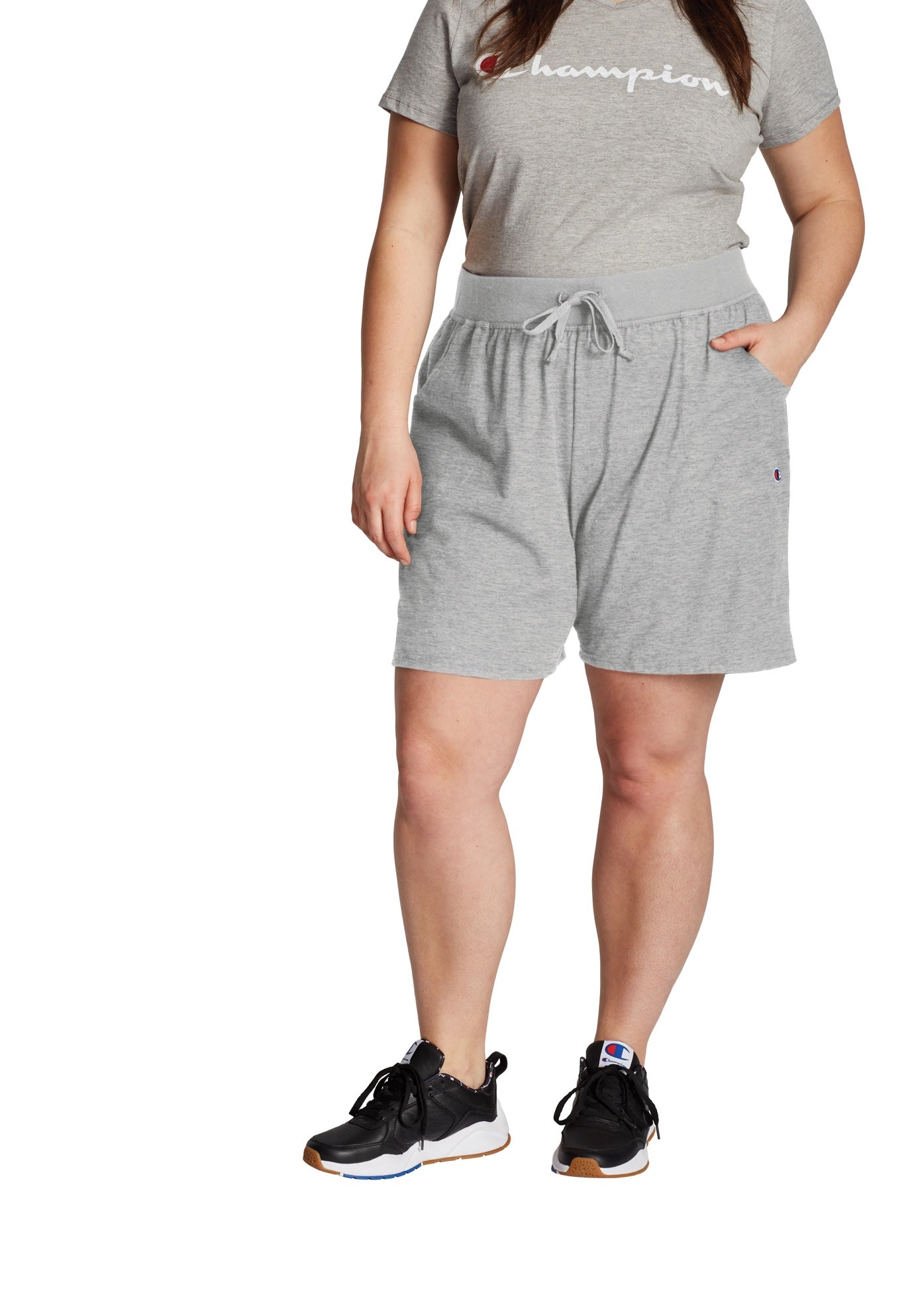 womens plus knit shorts
