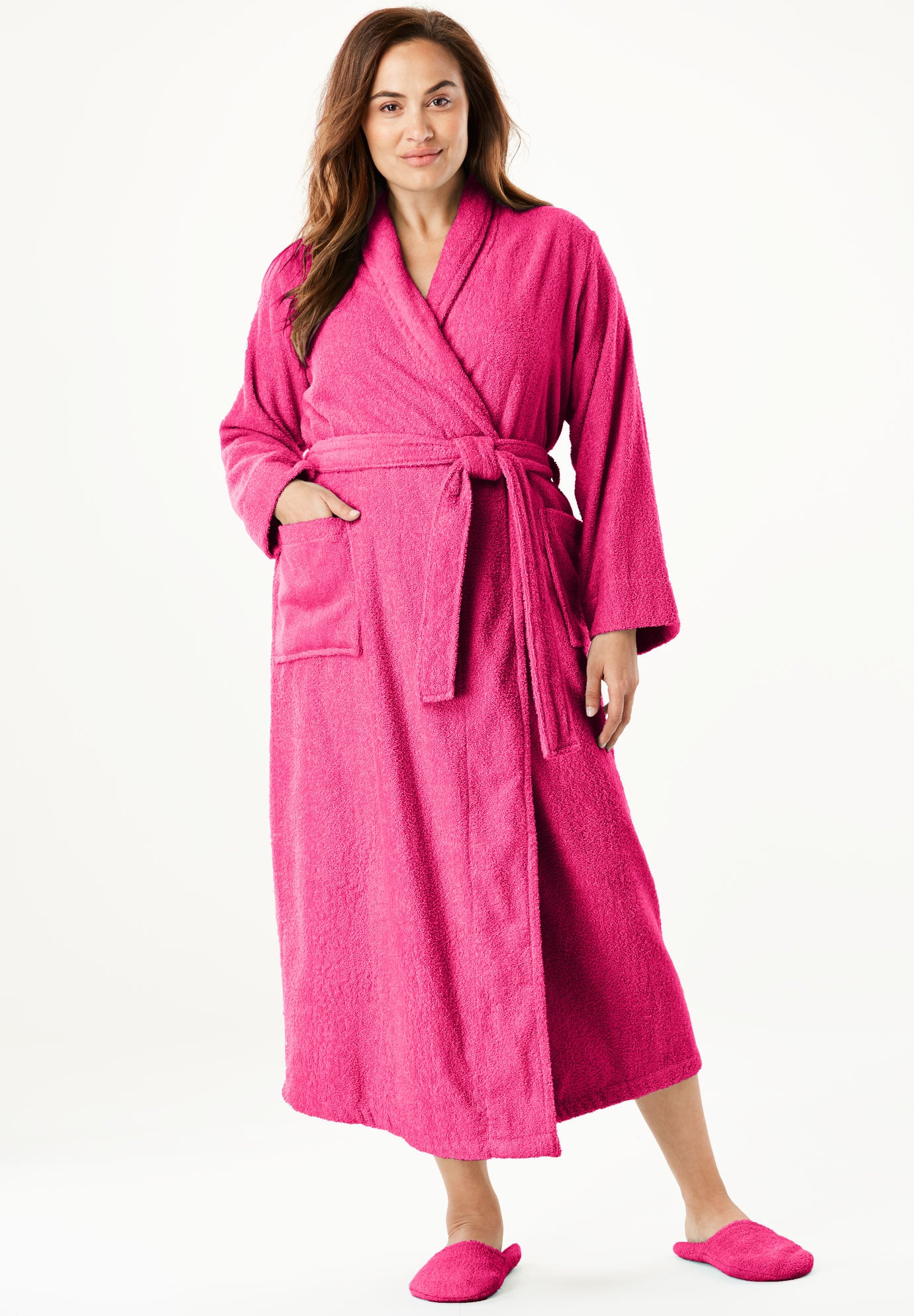 Long Terry Robe with FREE Matching Slippers by Dreams & Co ...