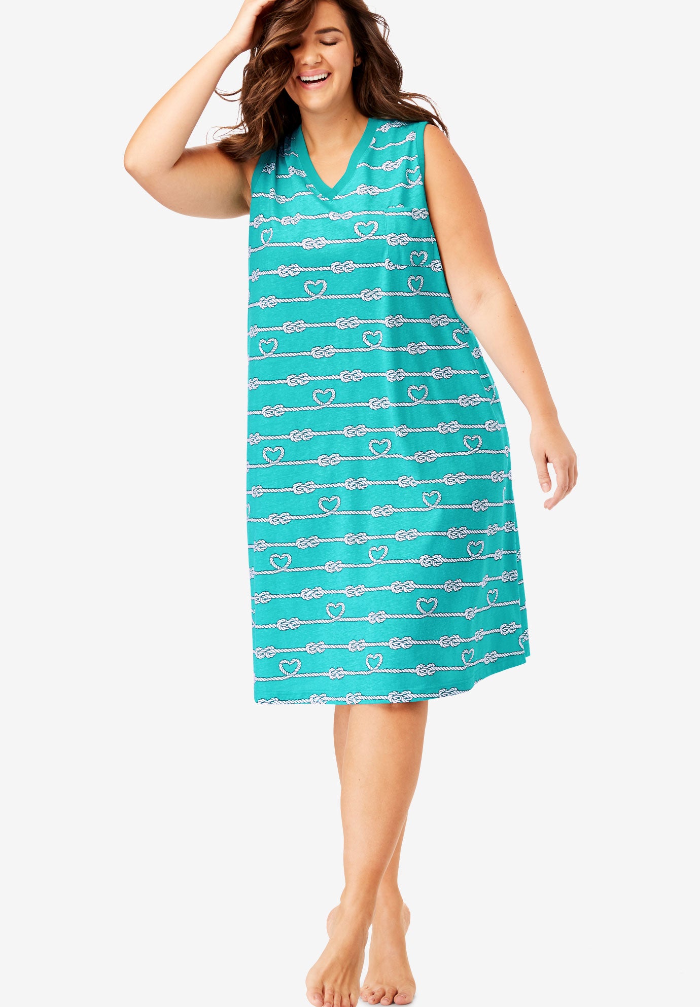 Sleeveless Sleepshirt by Dreams & Co.® Plus Size Sleepwear Roaman's