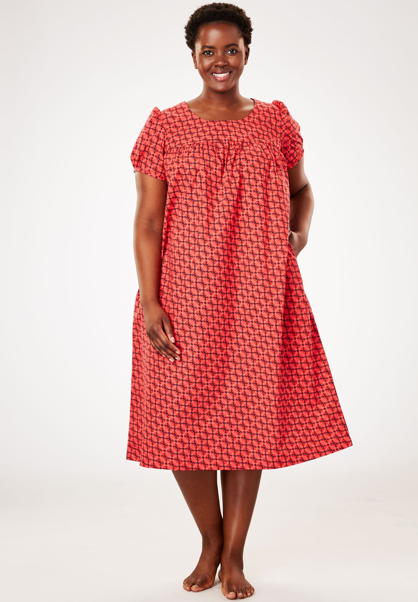 Short Print Lounger by Only Necessities® Plus Size Lounge Dresses