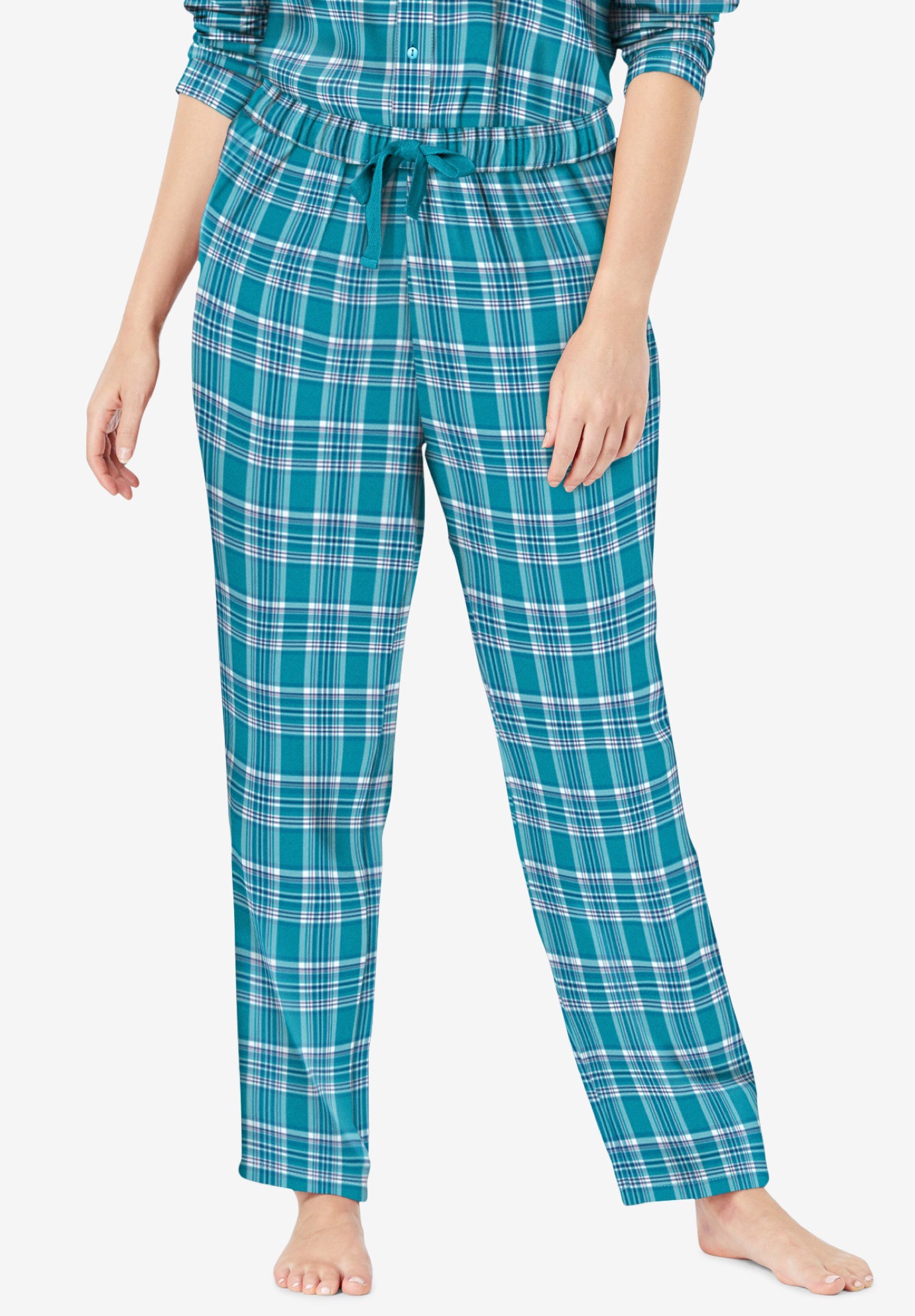 Womens Plus Size Long Flannel Robe Dreams /& Co 3X Slate Plaid