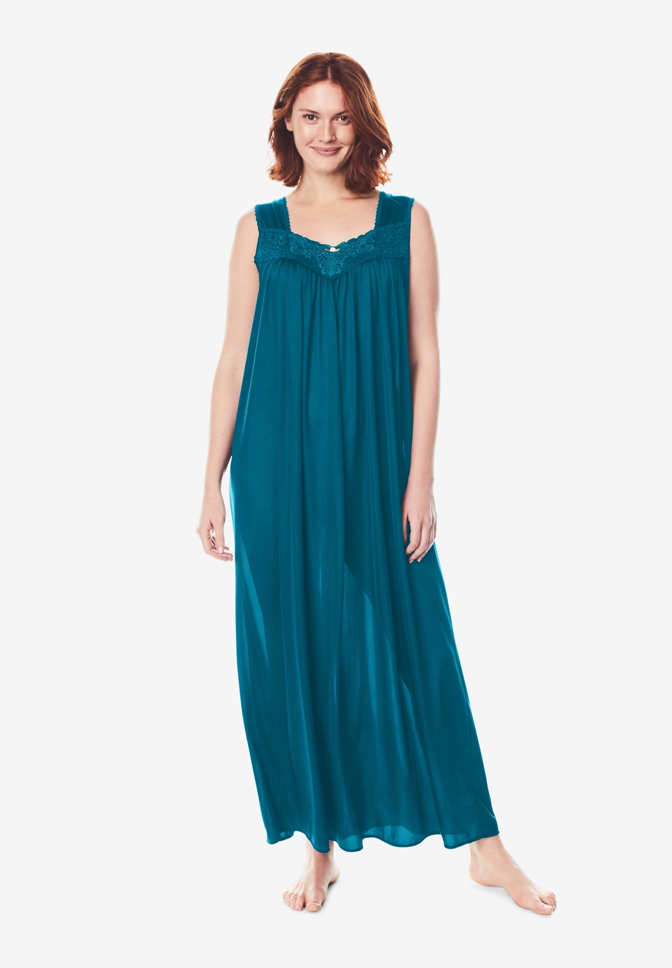 Long Tricot Knit Nightgown by Only Necessities®| Plus Size ...