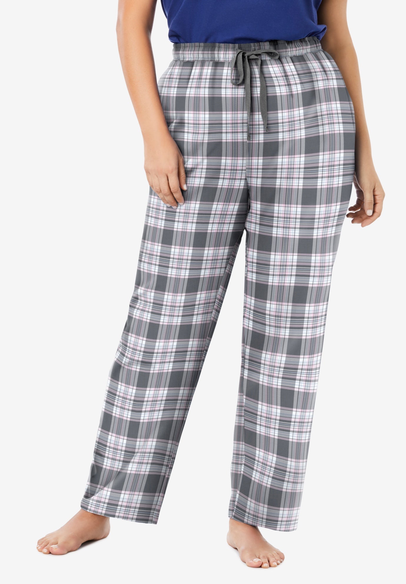 Cotton Flannel Pants by Dreams & Co.® Plus Size Pajama Bottoms Roaman's