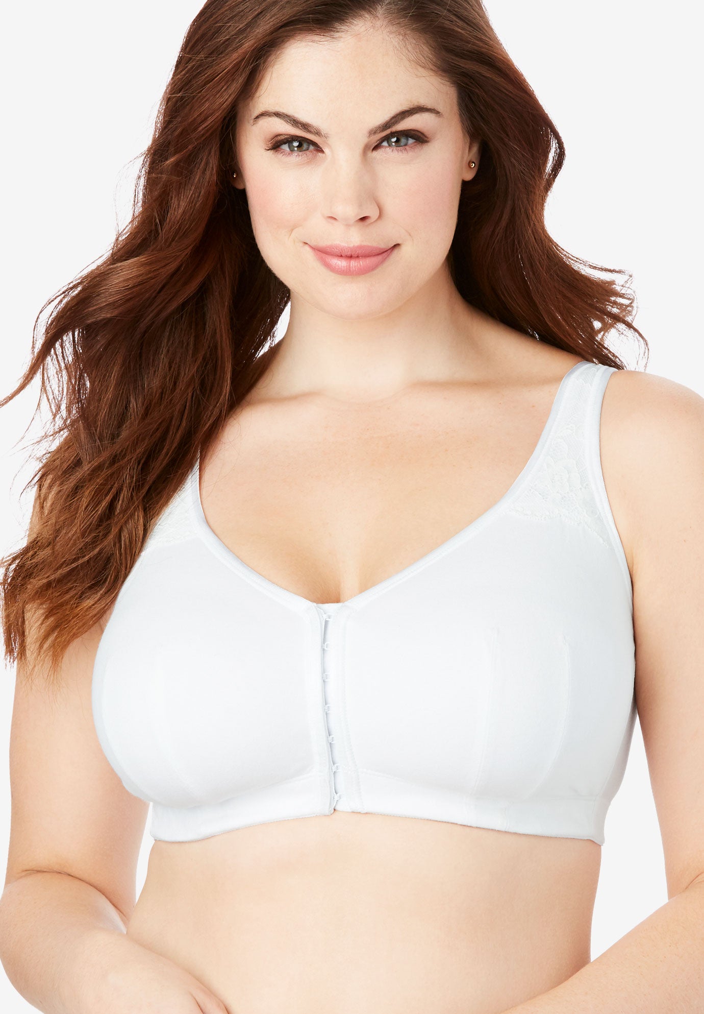 front hook sports bra plus