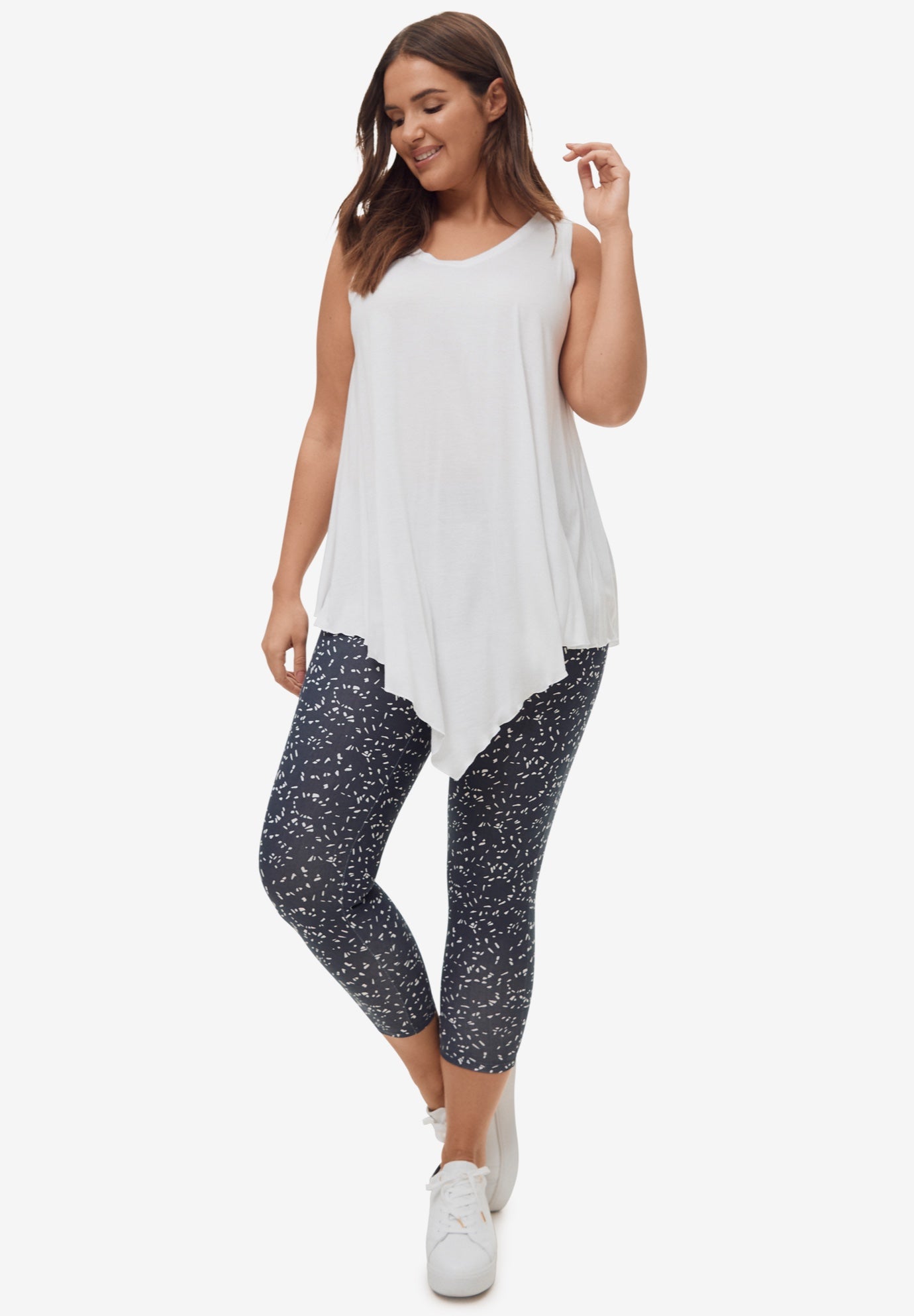 Knit Capri Leggings | Roaman's