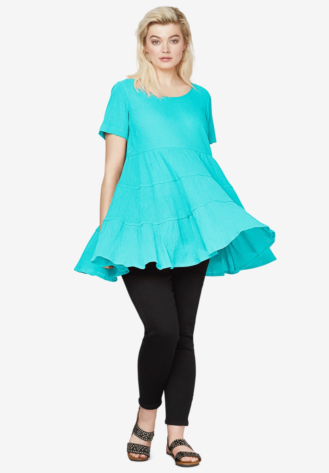 Tiered Gauze Tunic | Roaman's