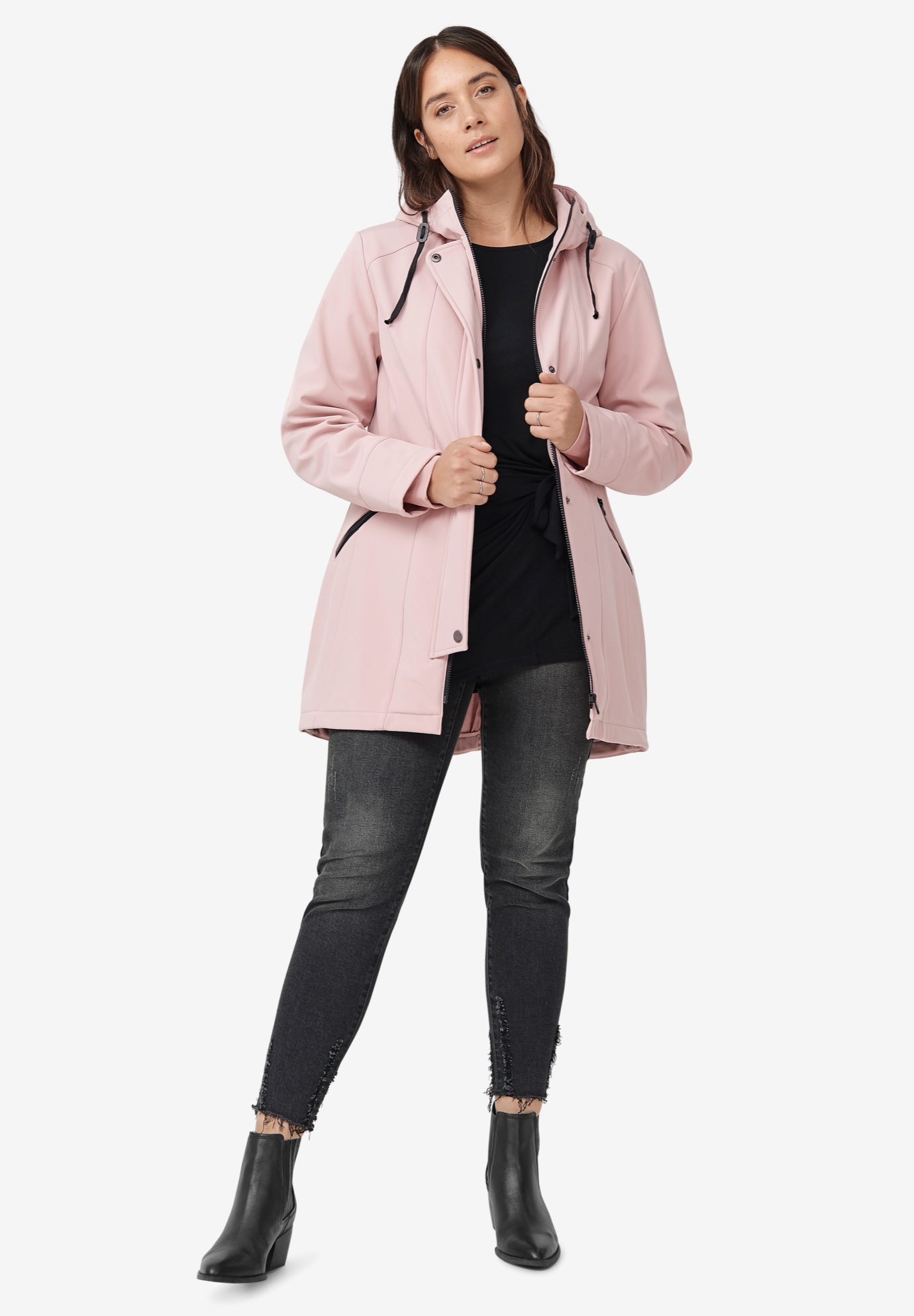 Bonded High-Low Jacket, 