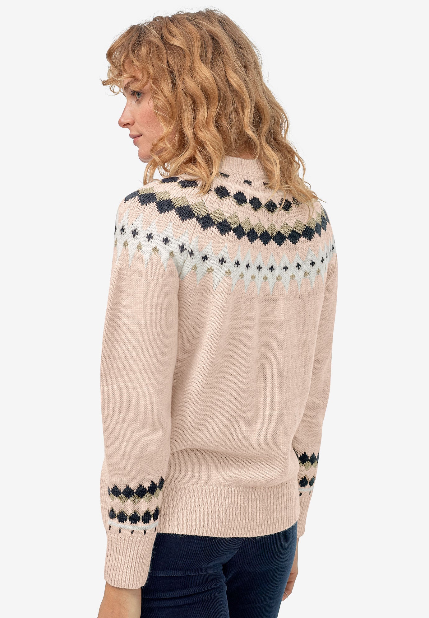 Fair Isle Pullover Sweater by ellos® Plus Size Sweaters Roaman