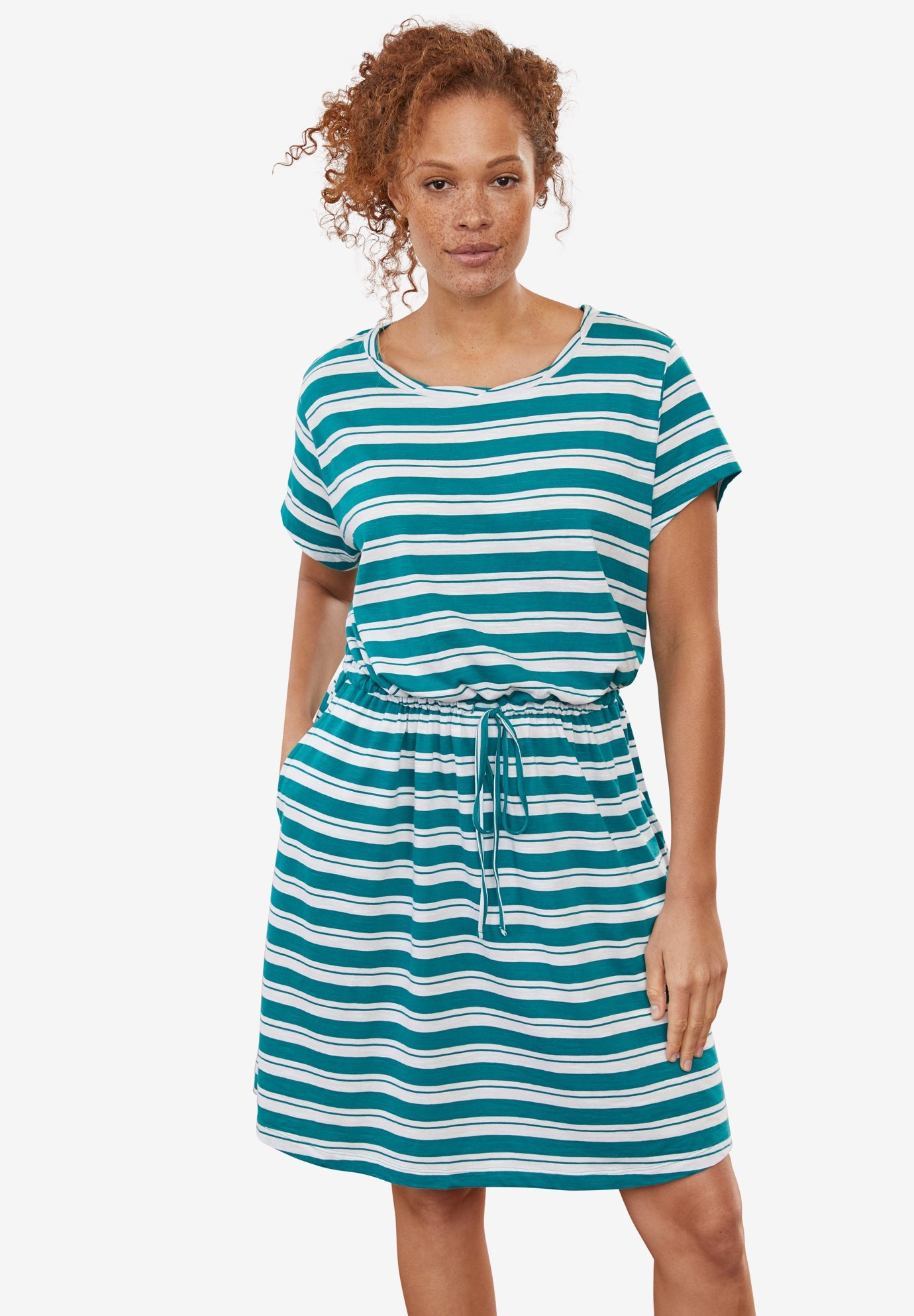 Knit Drawstring Dress by ellos® Roaman's
