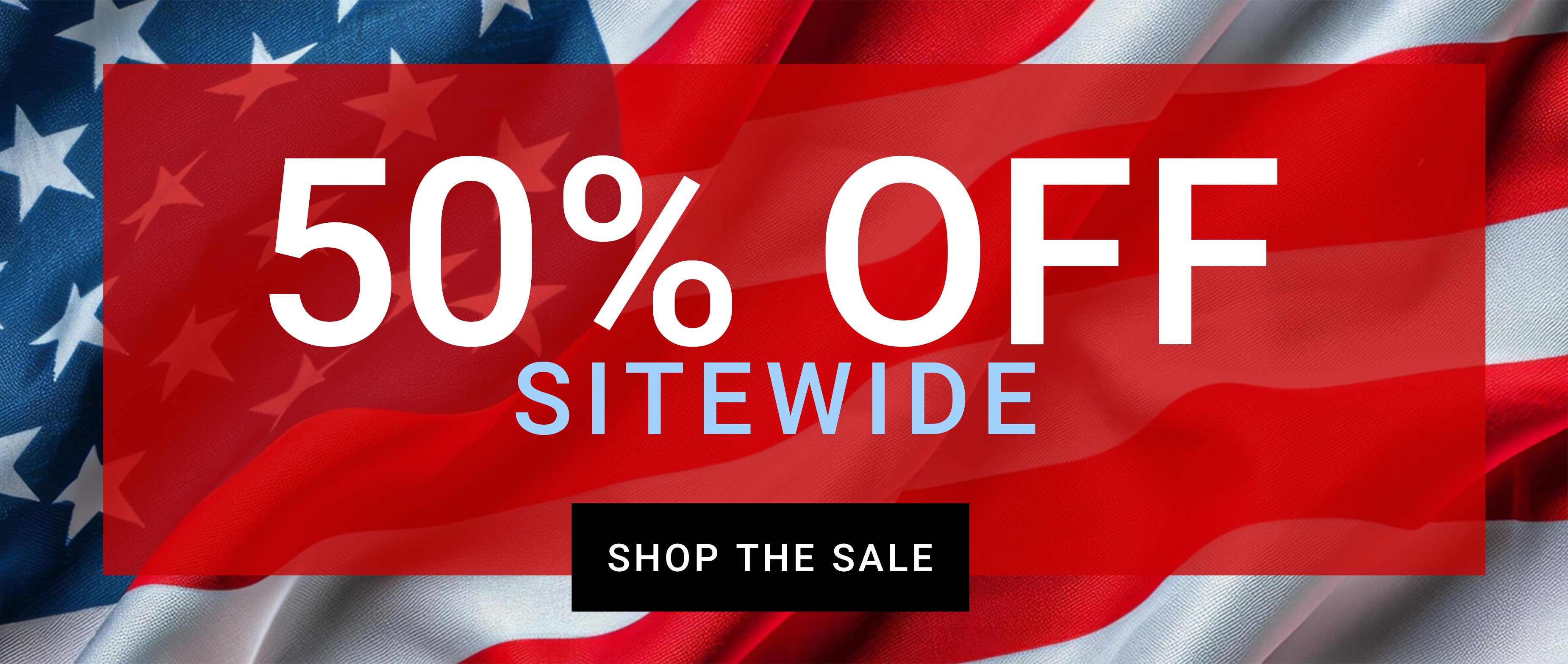 50% OFF SITEWIDE MEMORIAL DAY SALE