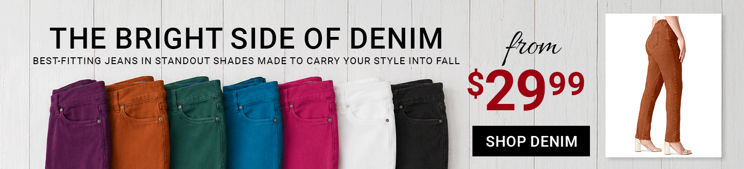 The Bright Side of Denim — Best-Fitting Jeans in Standout Shades Made to Carry Your Style Into Fall