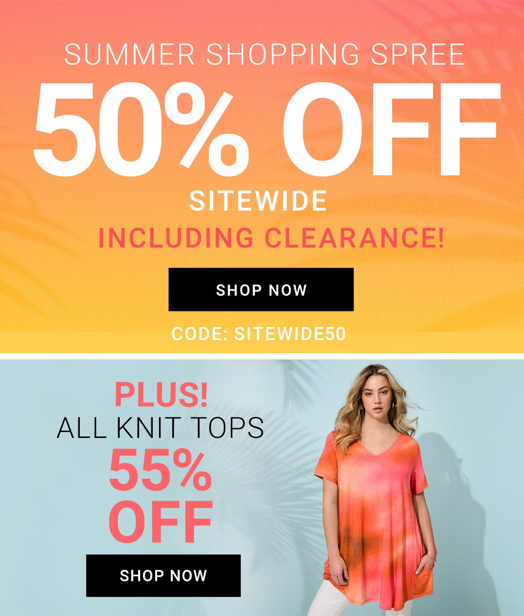 Summer Shopping Spree — 50% Off Sitewide Including Clearance