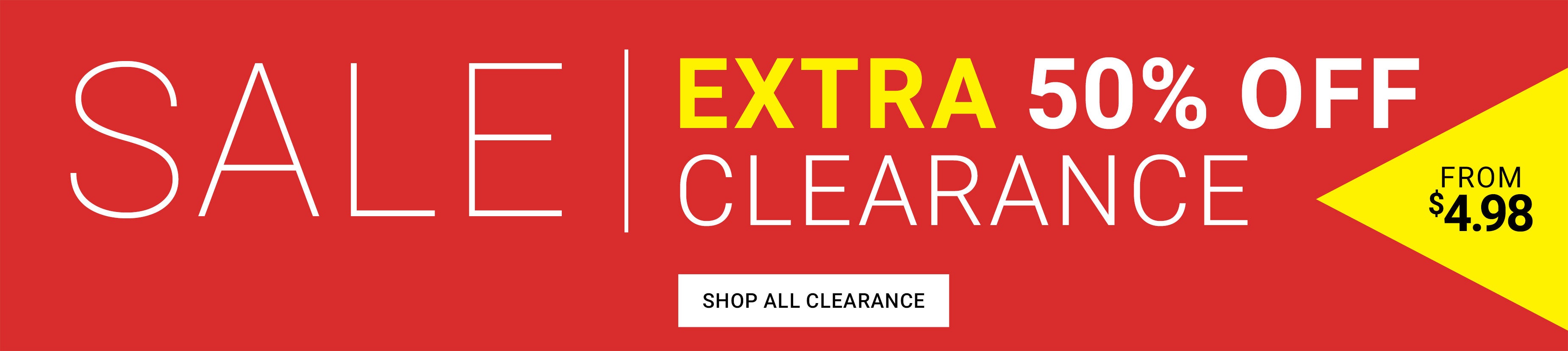 Sale — Extra 50% Off Clearance From $4.98 — Shop All Clearance