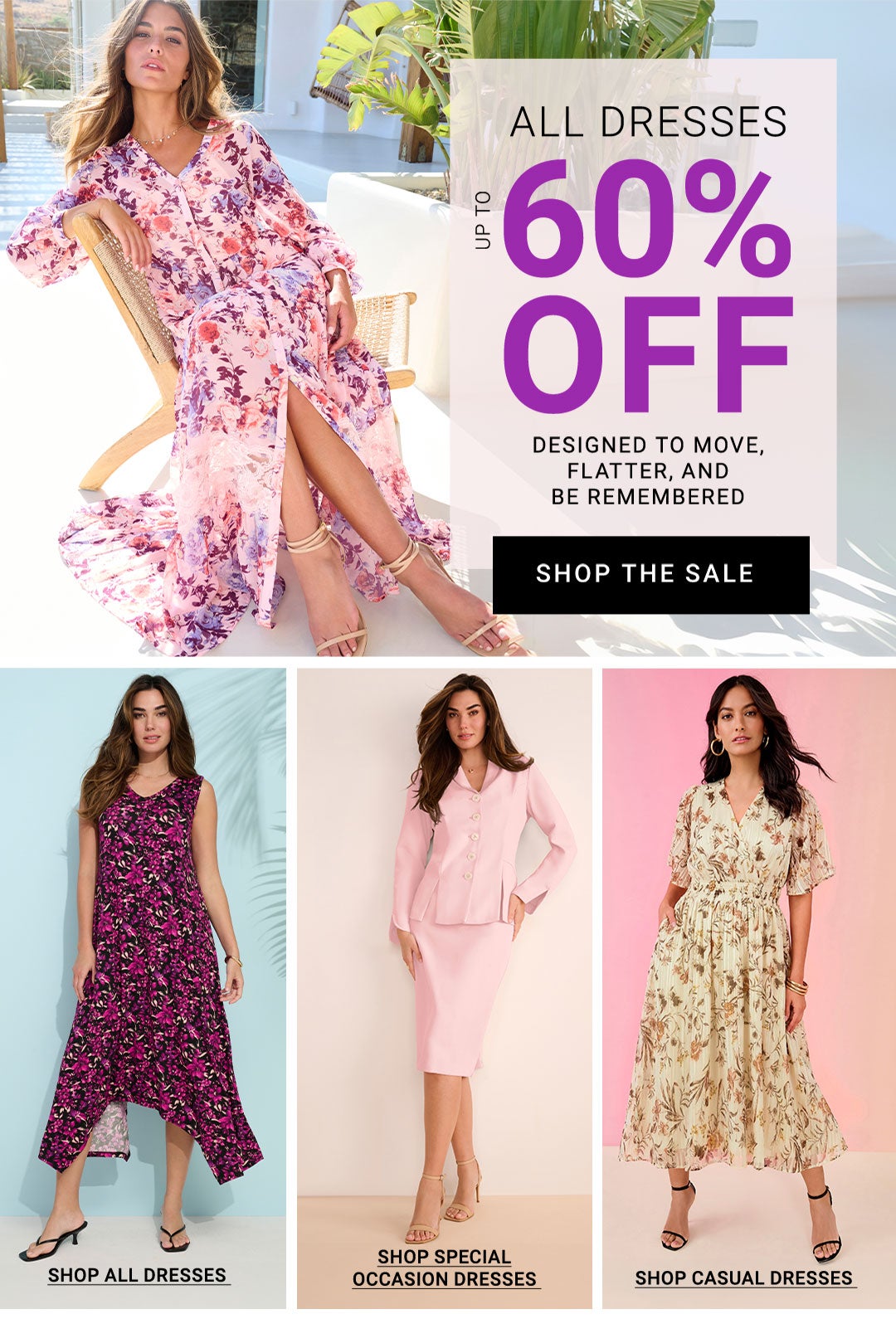 All Dresses 60% Off