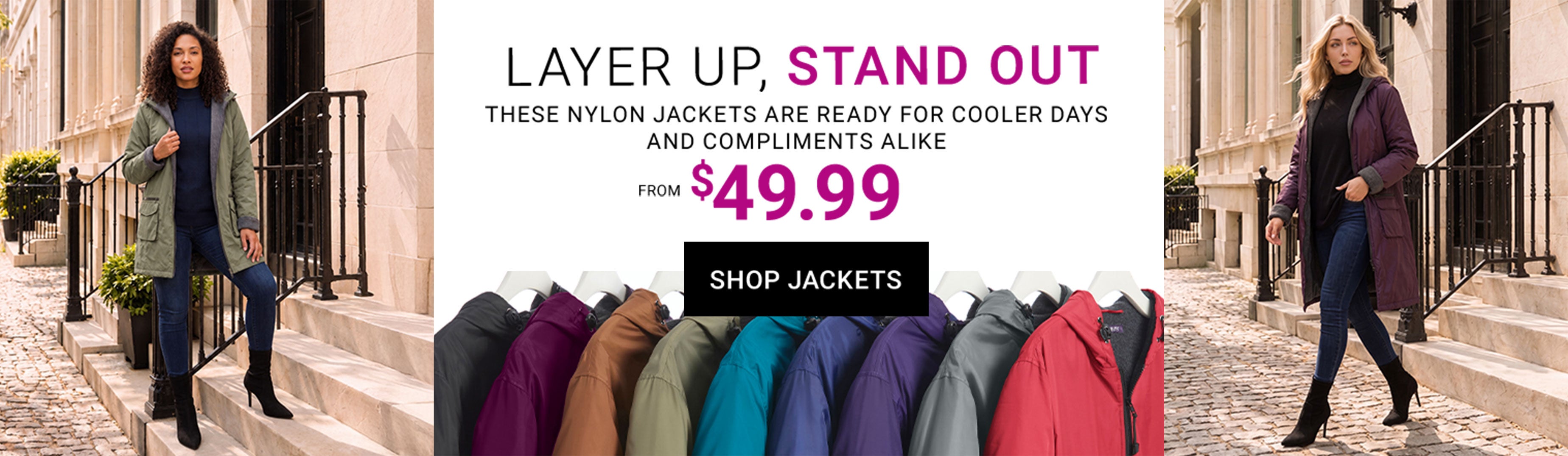 Layer Up, Stand Out — These Nylon Jackets Are Ready For Cooler Days And Compliments Alike, From $49.99 — Shop Jackets
