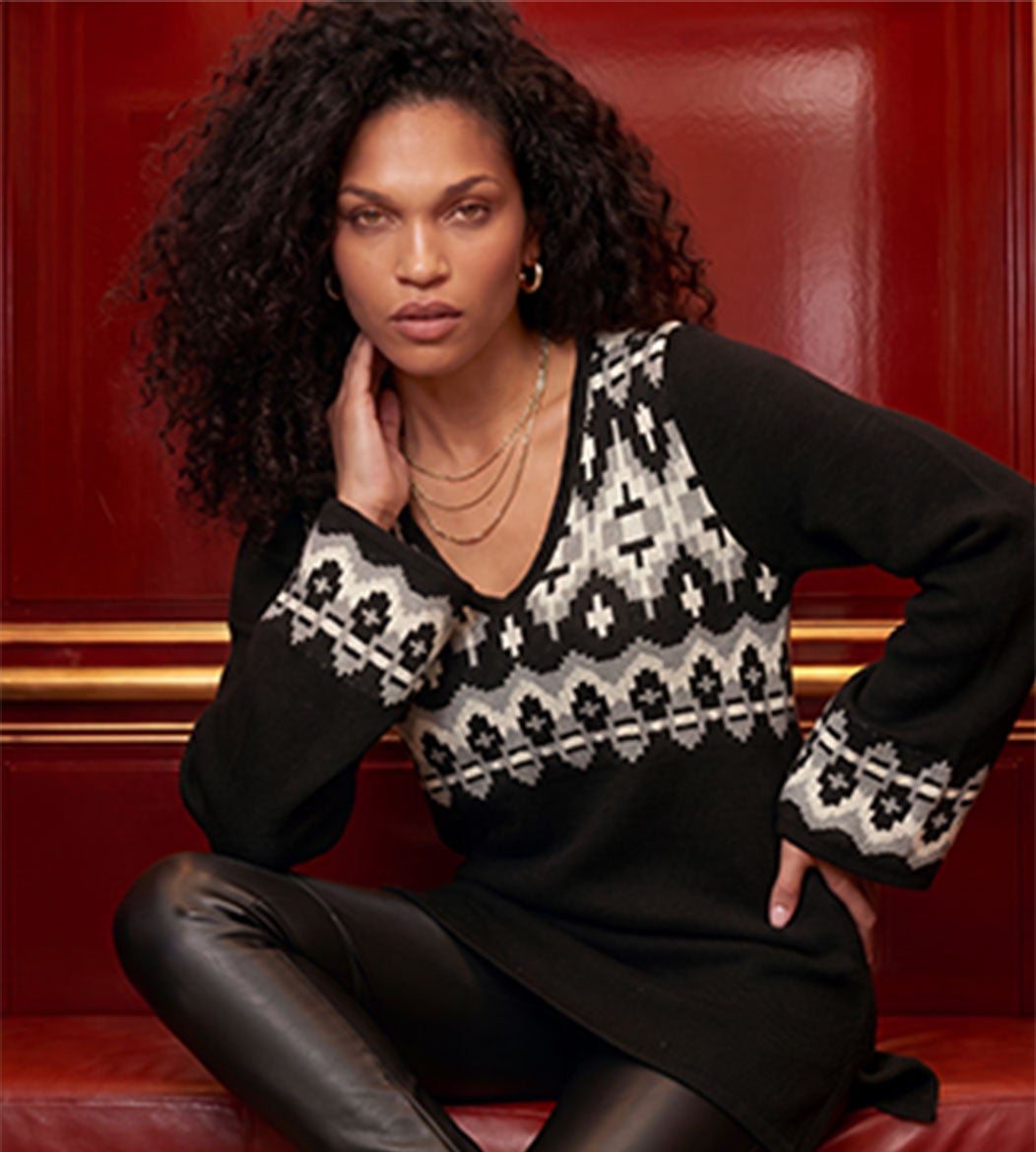 Shop Fair Isle Embellished Tops