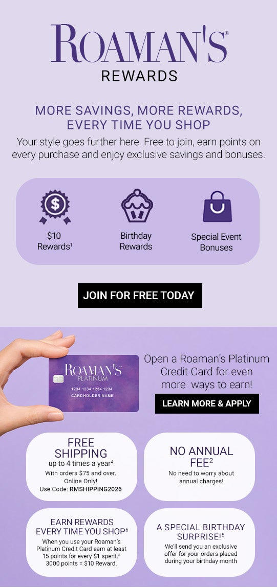 Roaman's Rewards — Join for Free & Roaman's Platinum Credit Card