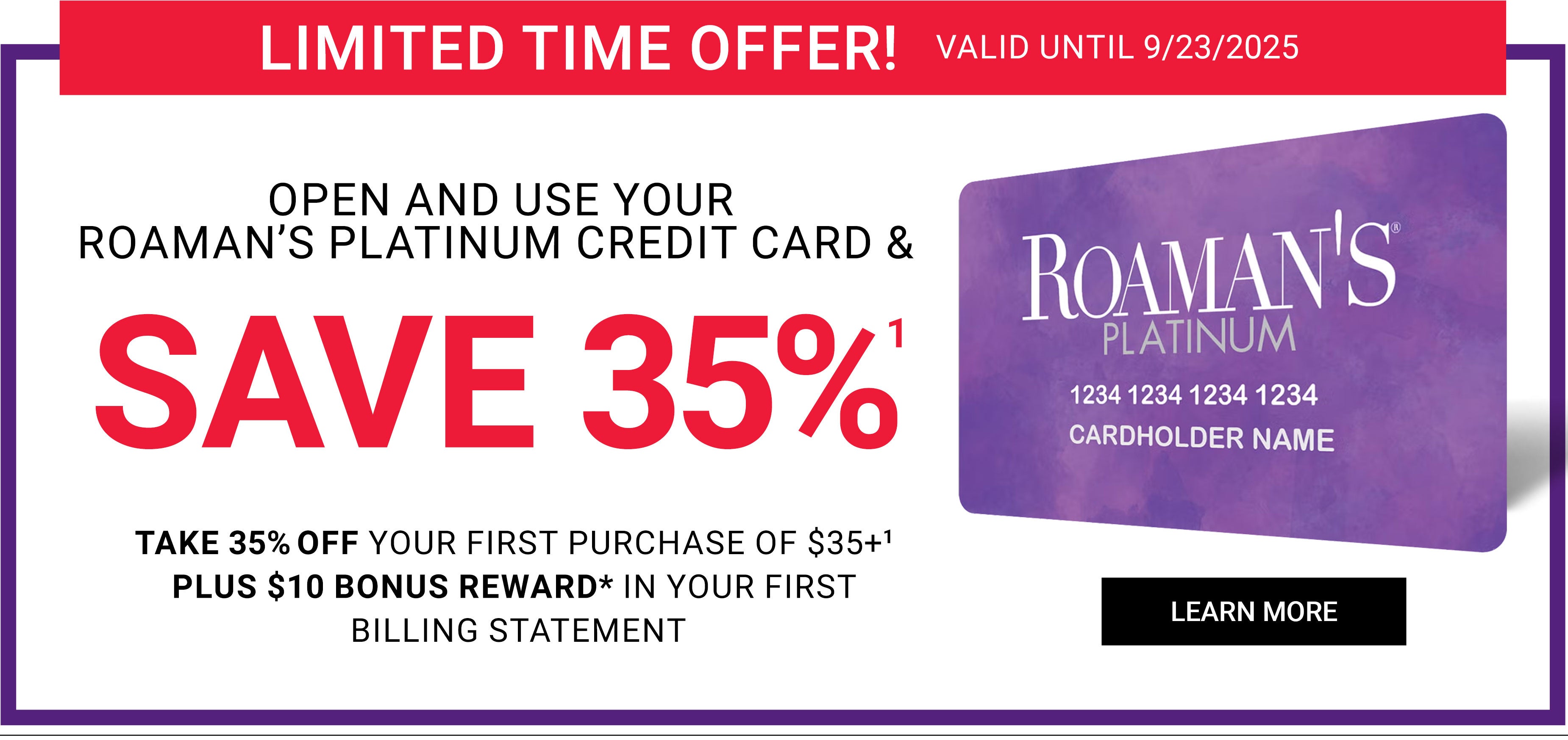 Roaman's Credit Card