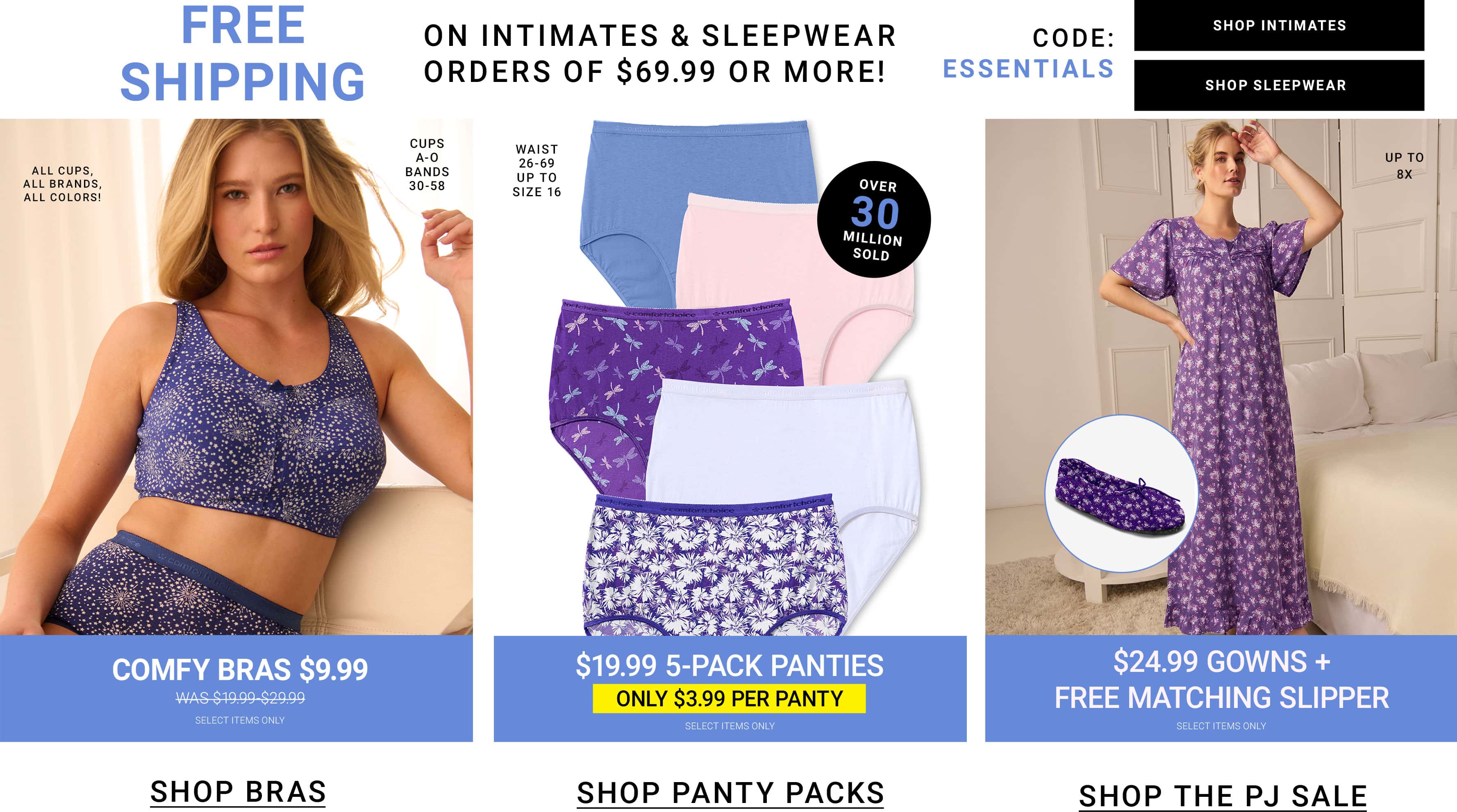 Shop Intimates and Sleepwear