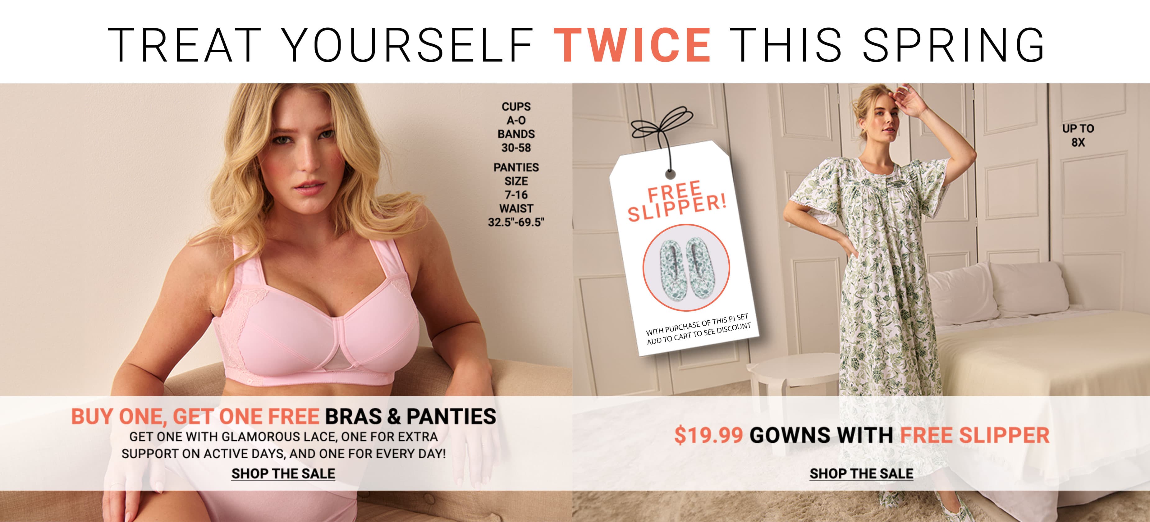 B1G1 Bras & Panties / $19.99 Gowns