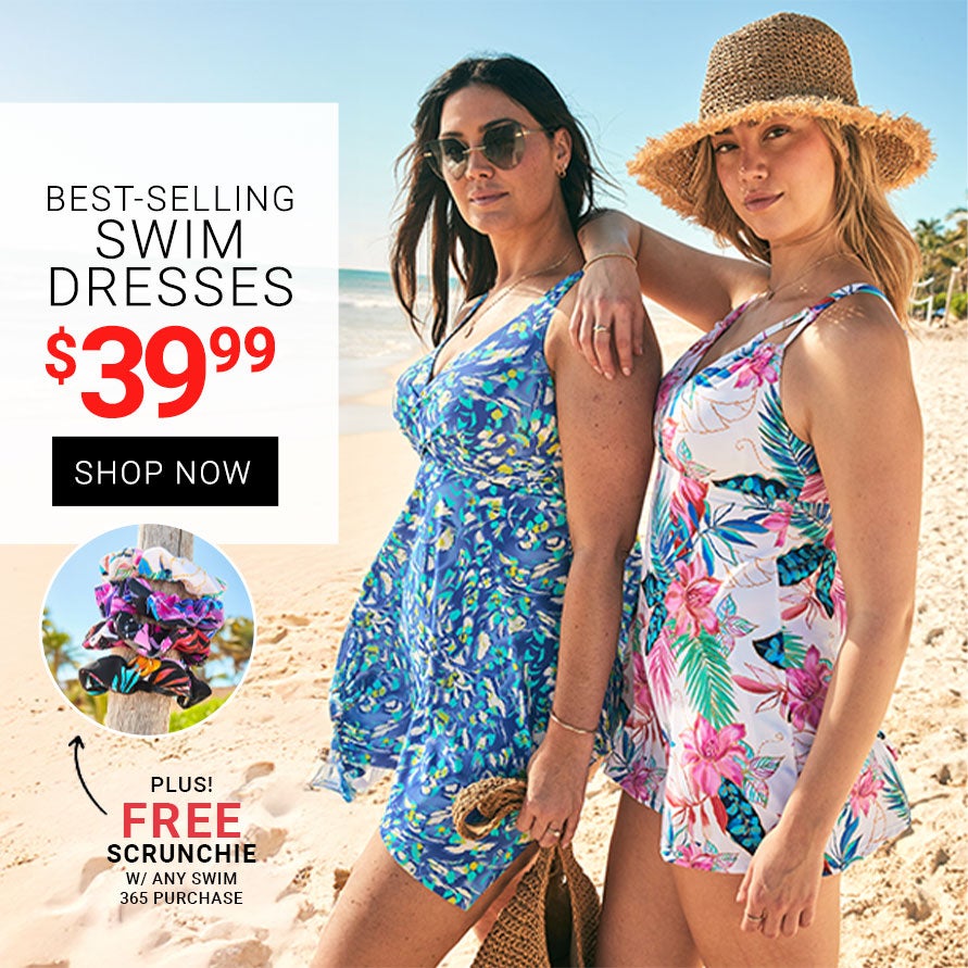 Best-Selling Swim Dresses $39.99