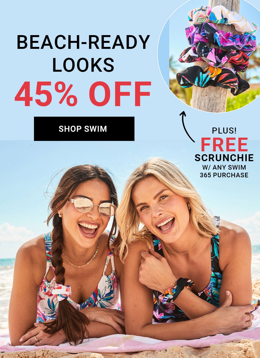 Beach-ready looks 45% off – Shop swim