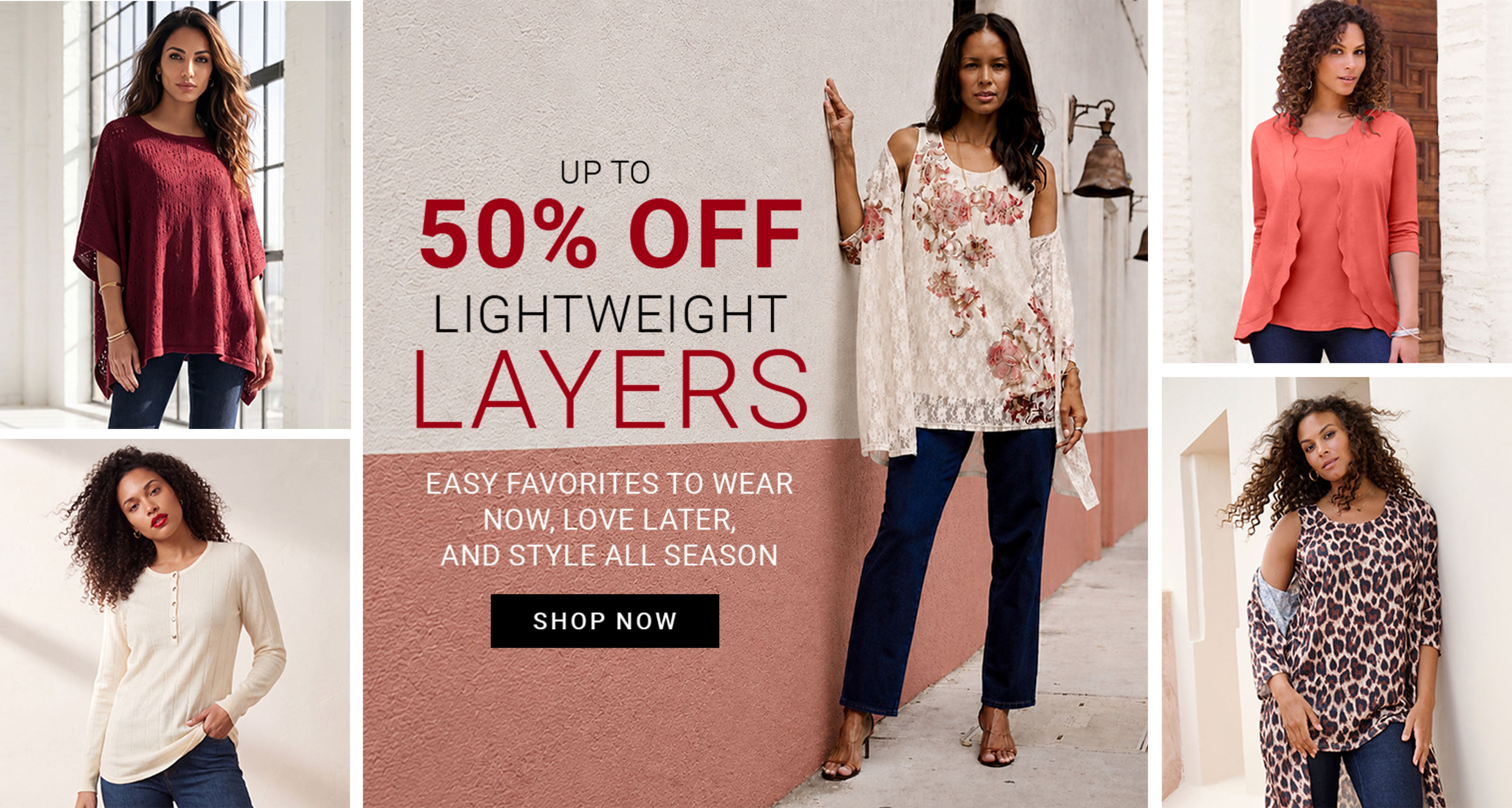 Up to 50% Off Lightweight Layers — Easy Favorites to Wear Now, Love Later, and Style All Season