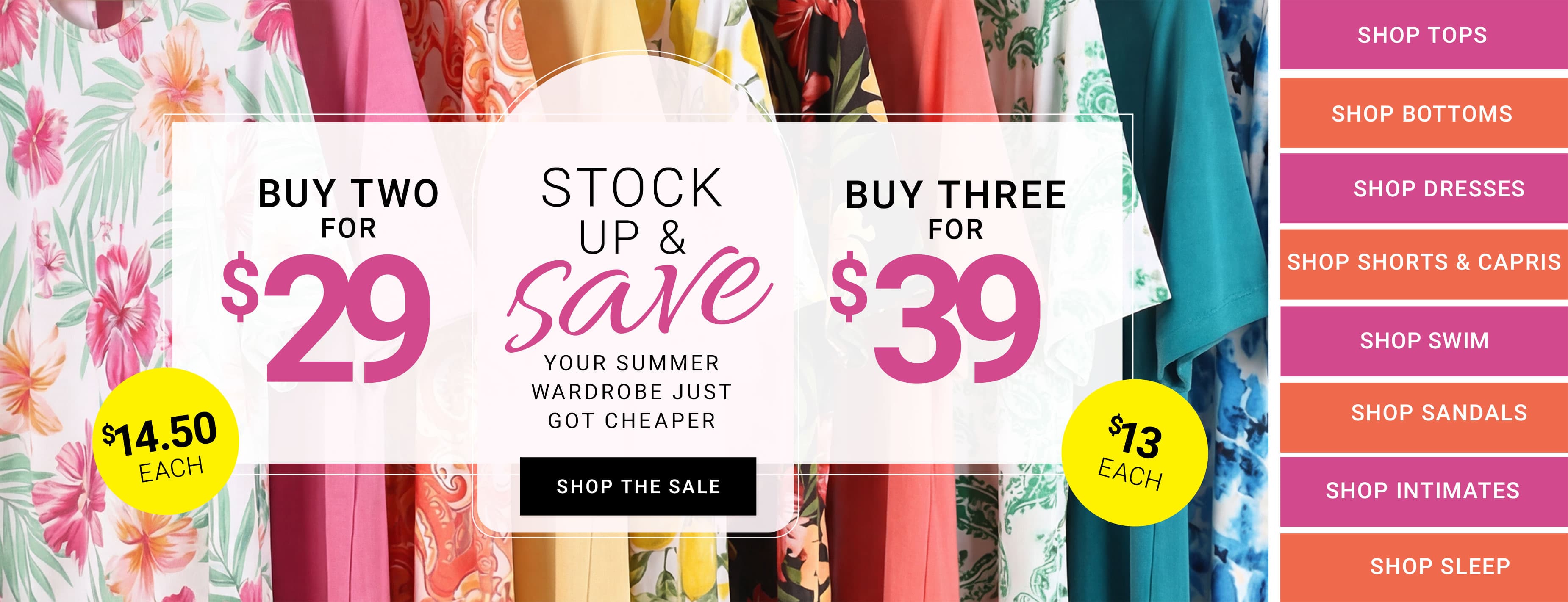 Buy 2 for $29 or 3 for $39
