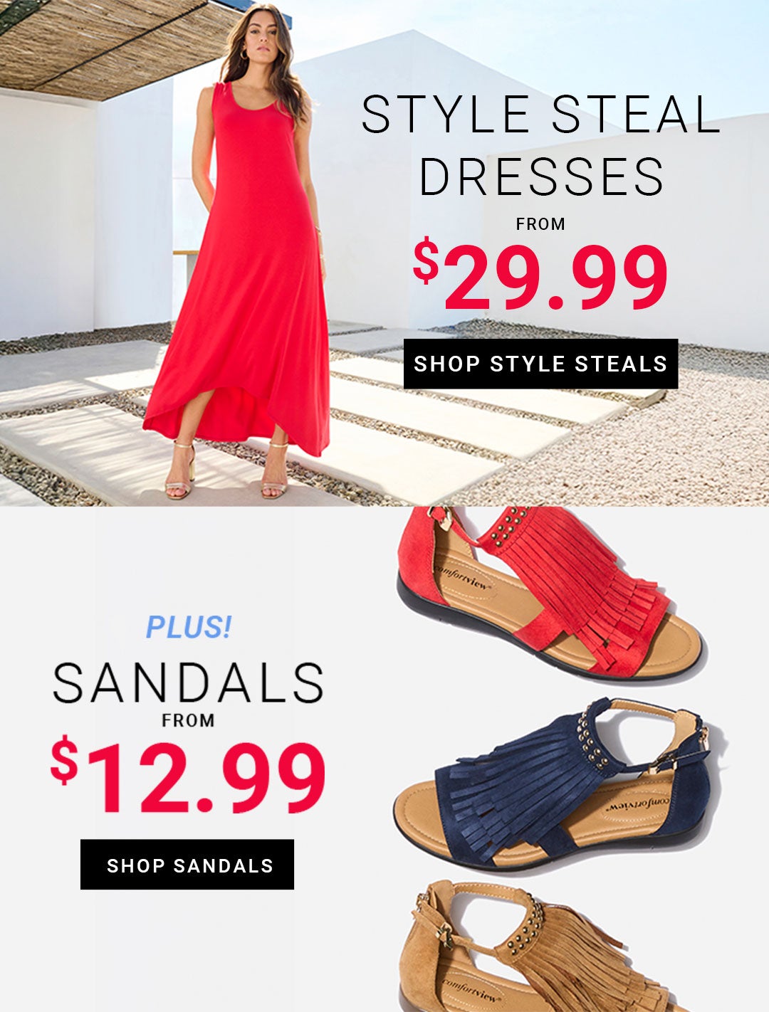 Shop Style Steal Dresses and Sandals